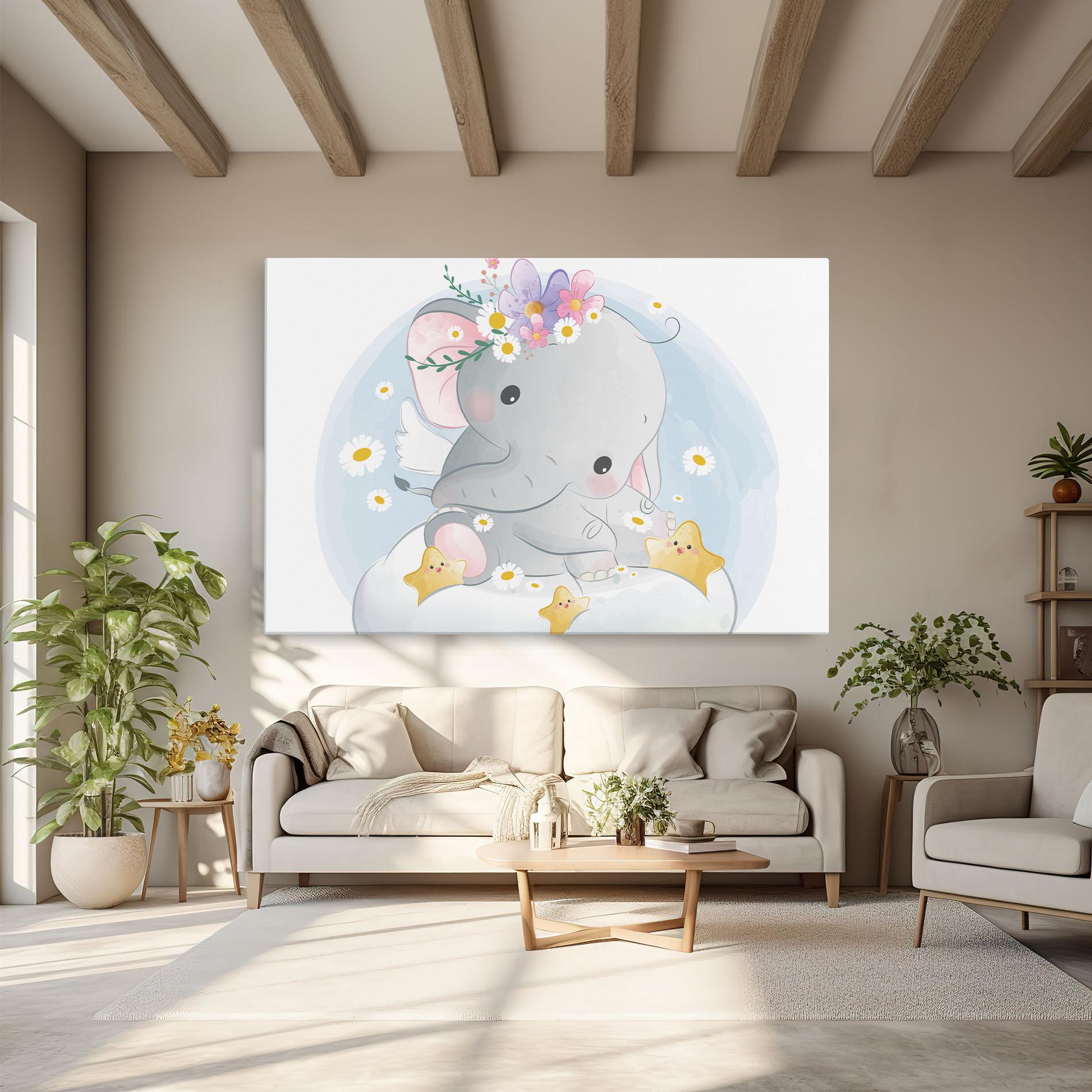 Tablou Canvas Elephant Stars mockup 6