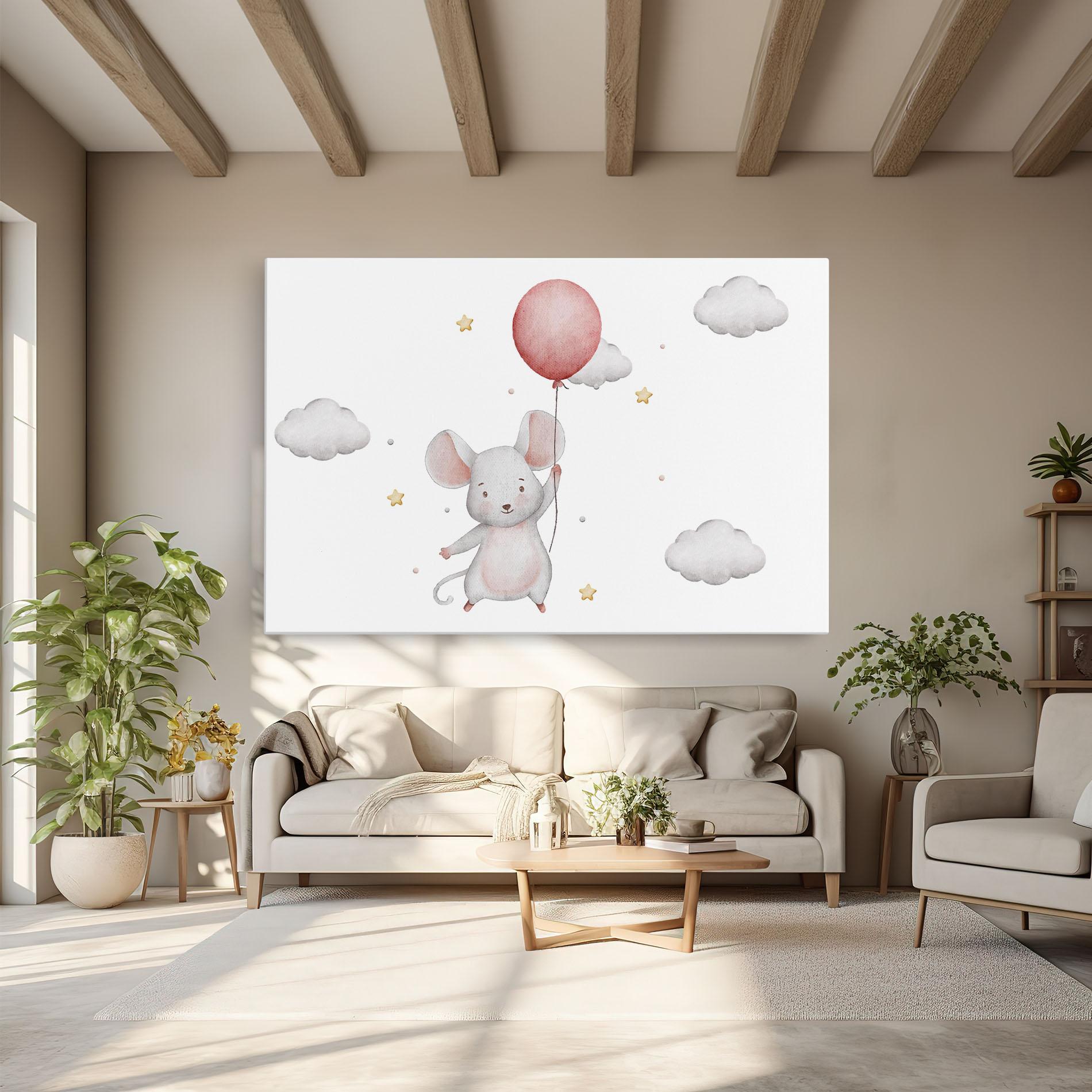 Tablou Canvas Mouse Balloon mockup 6