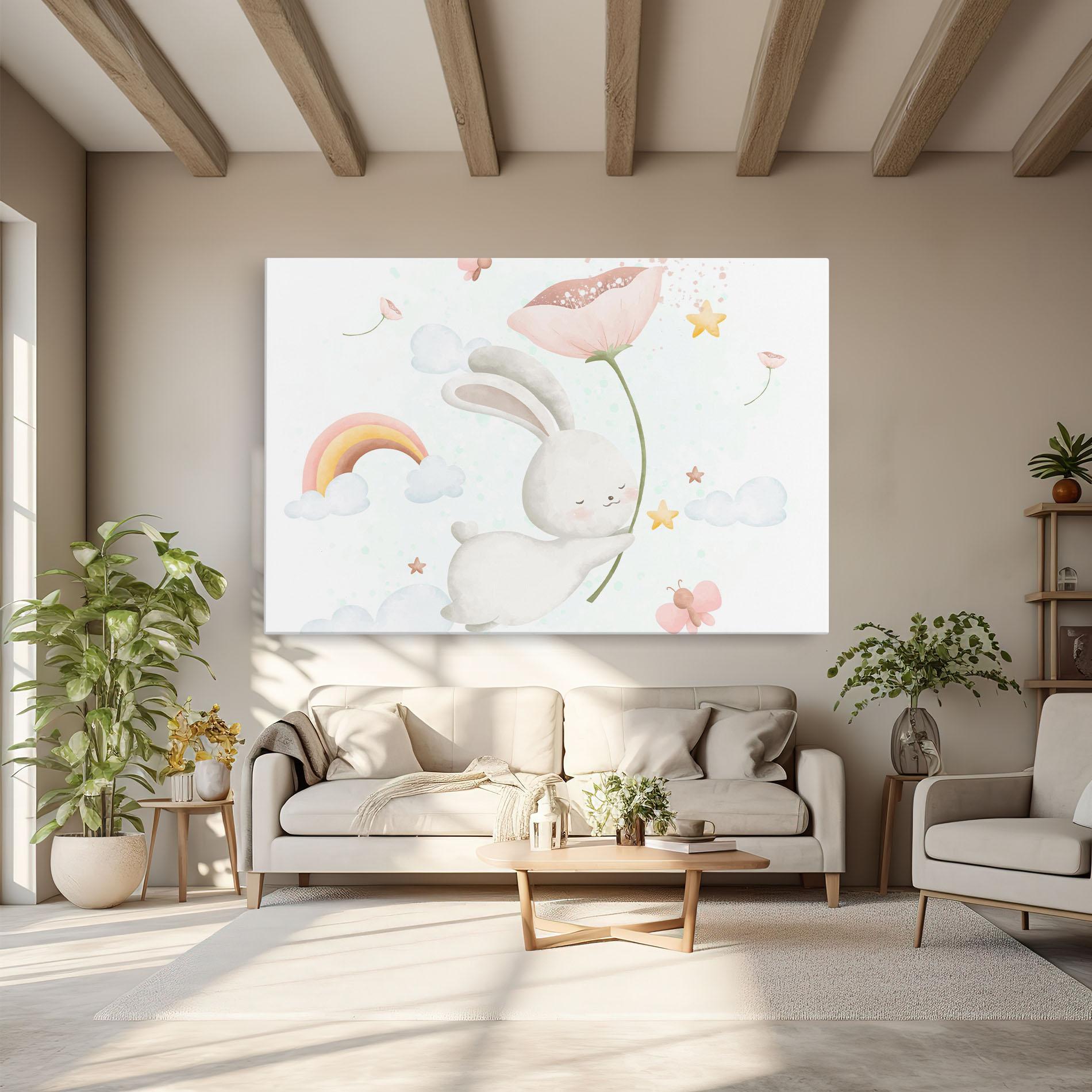 Tablou Canvas Spring Flower Bunny mockup 6