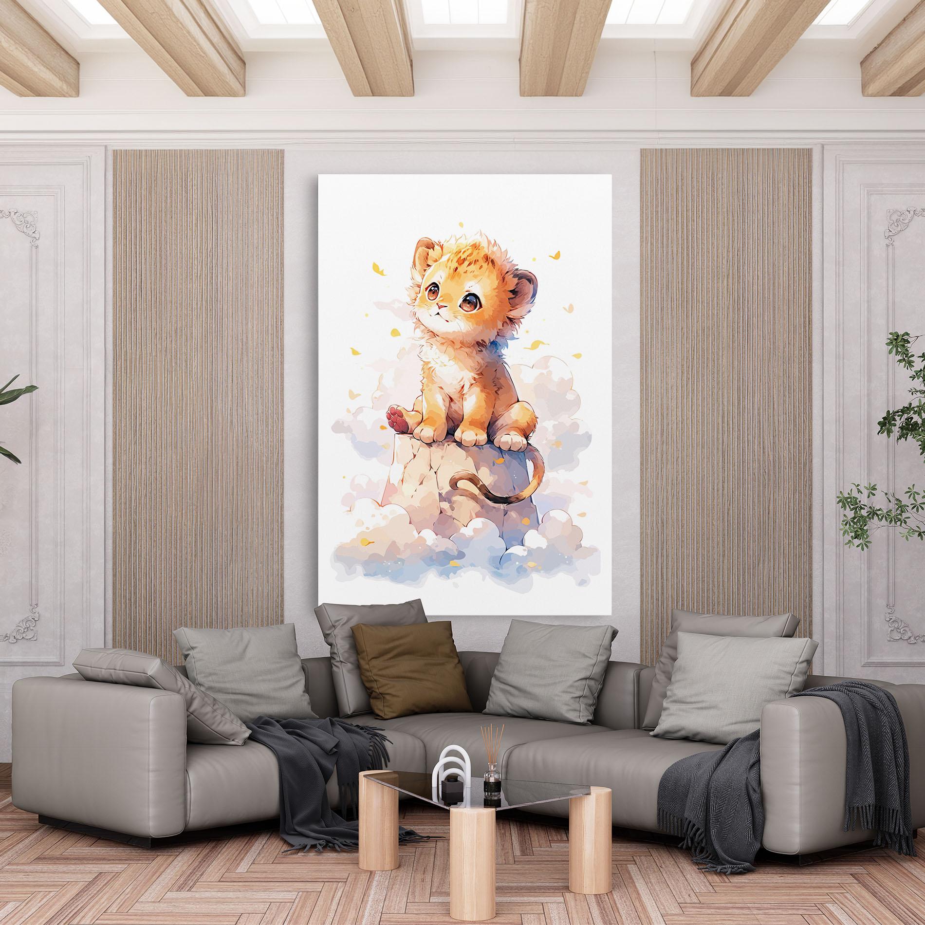 Tablou Canvas Cute Cloud Lion mockup 6