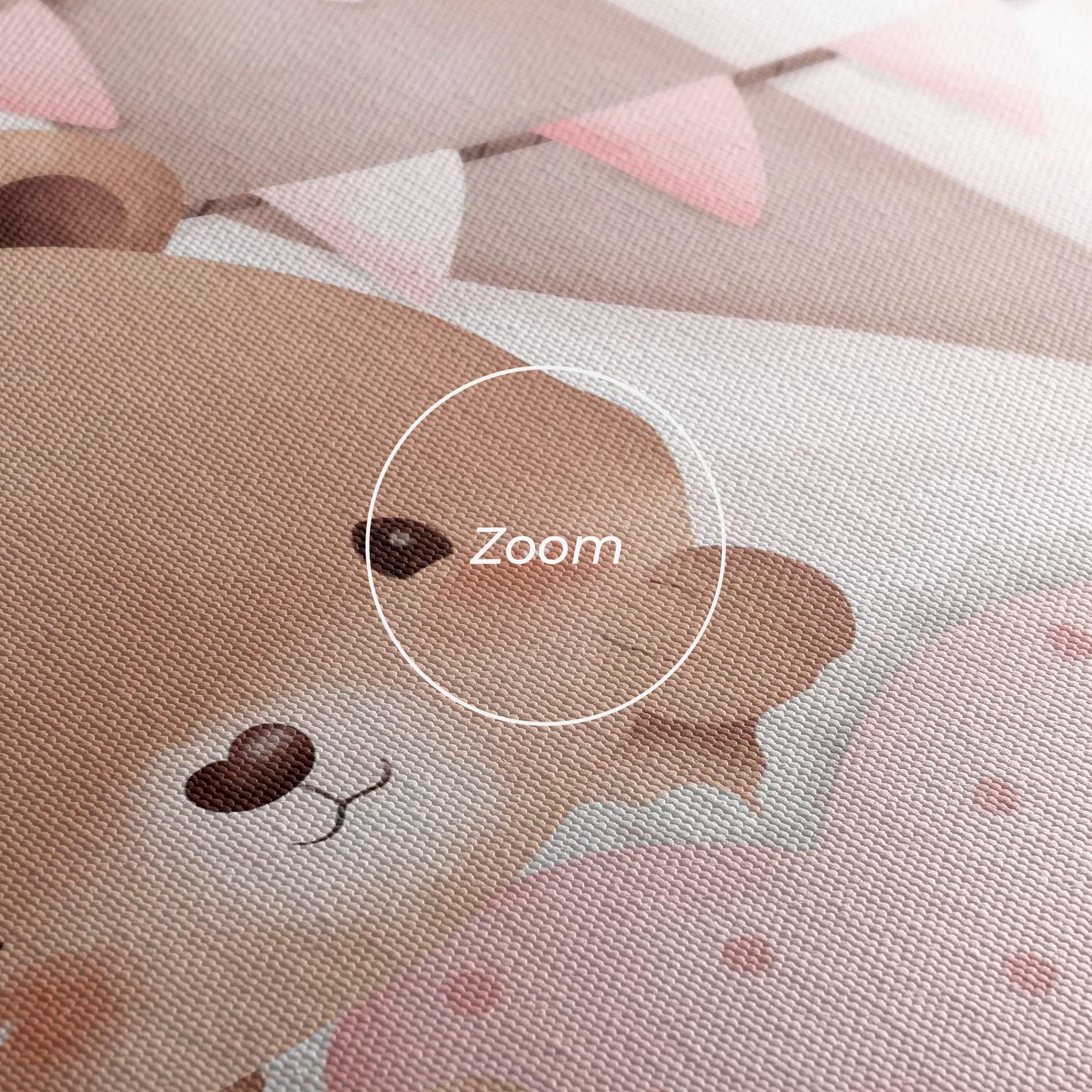 Tablou Canvas Pink Heart Bear mockup 3