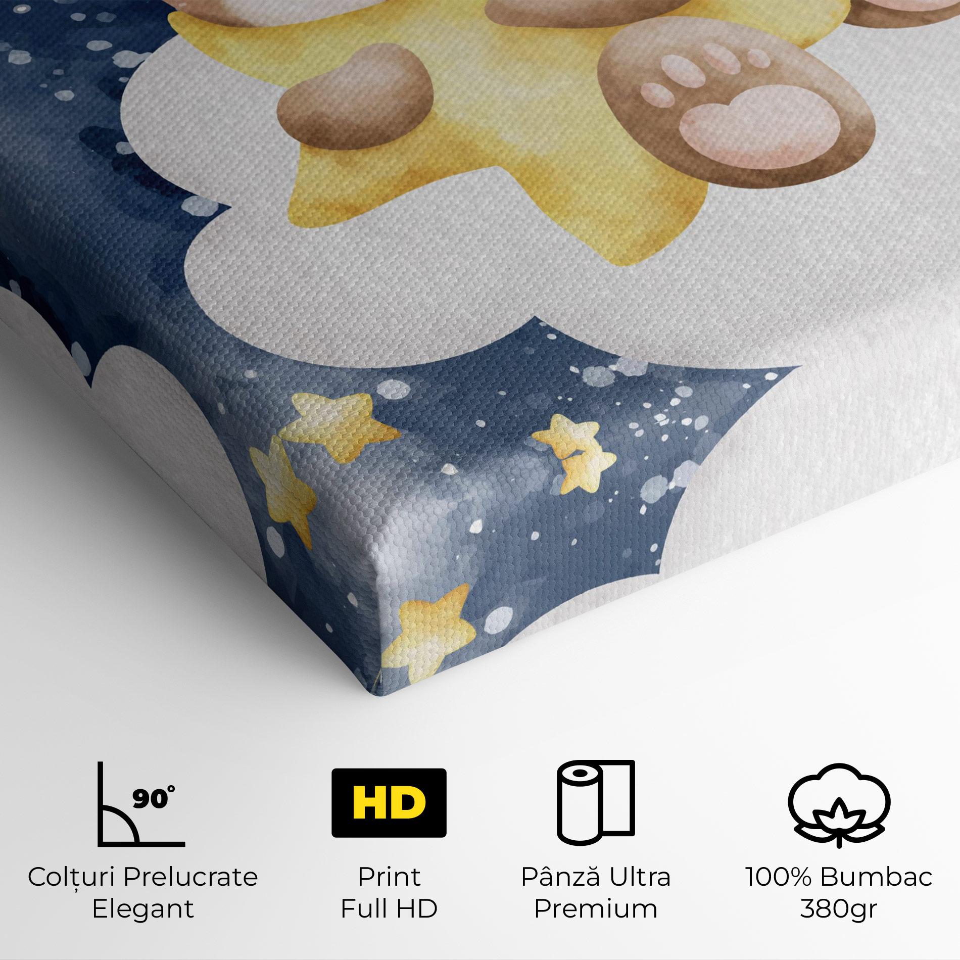 Tablou Canvas Bear Cloud Star mockup 4