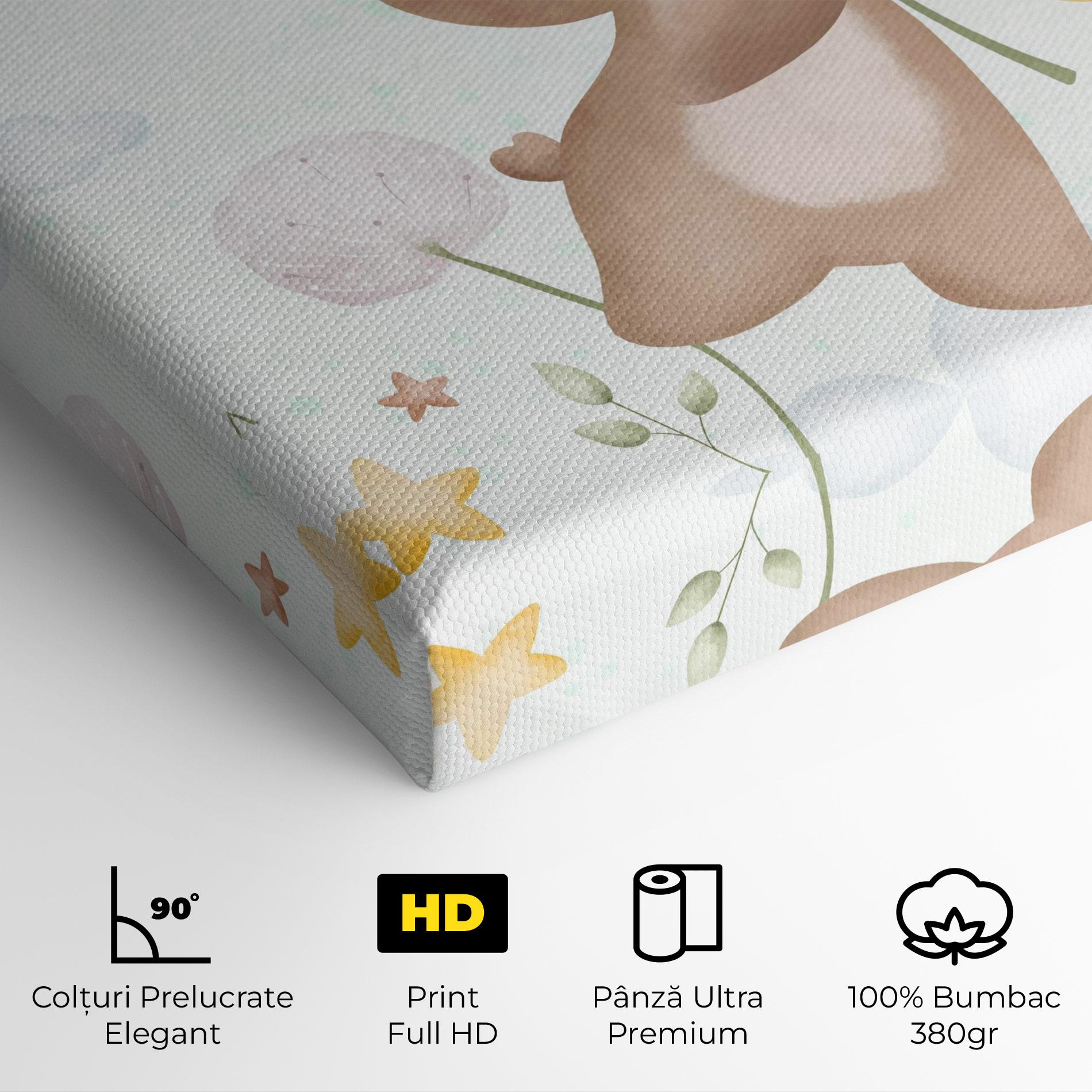 Tablou Canvas Bear Rainbow Art mockup 4