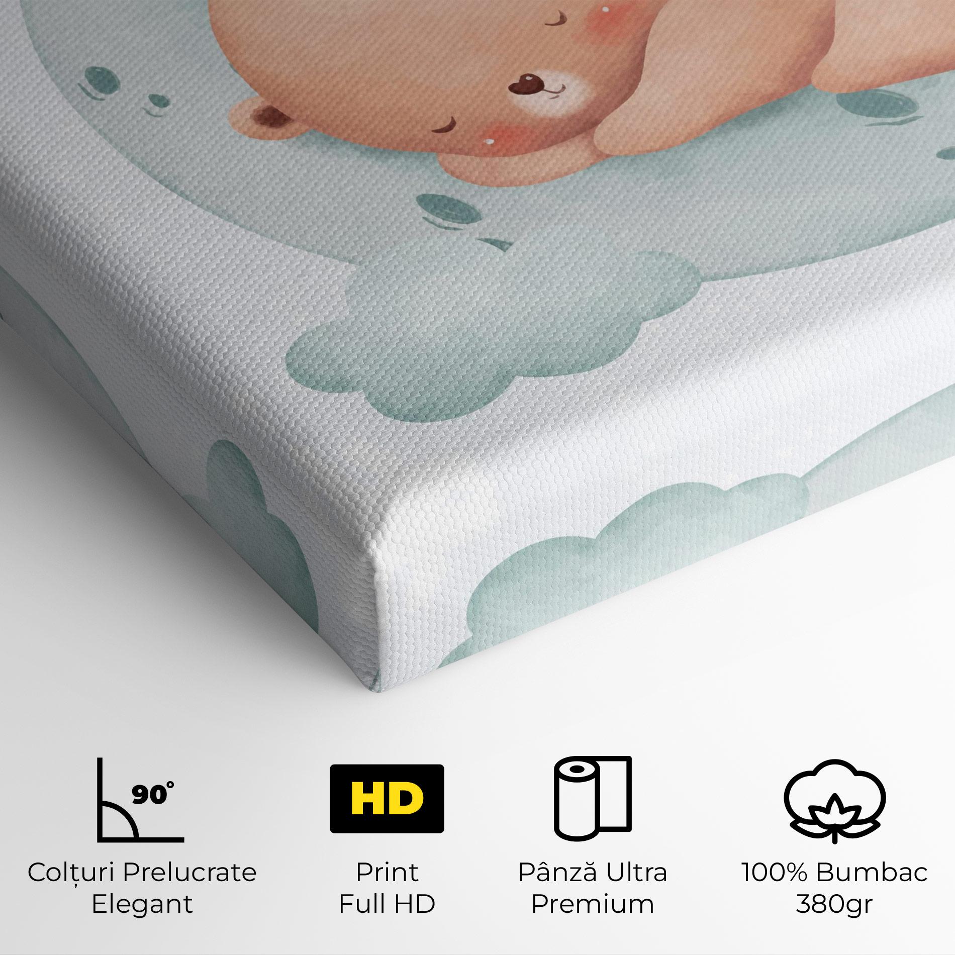 Tablou Canvas Blue Moon Bear mockup 4