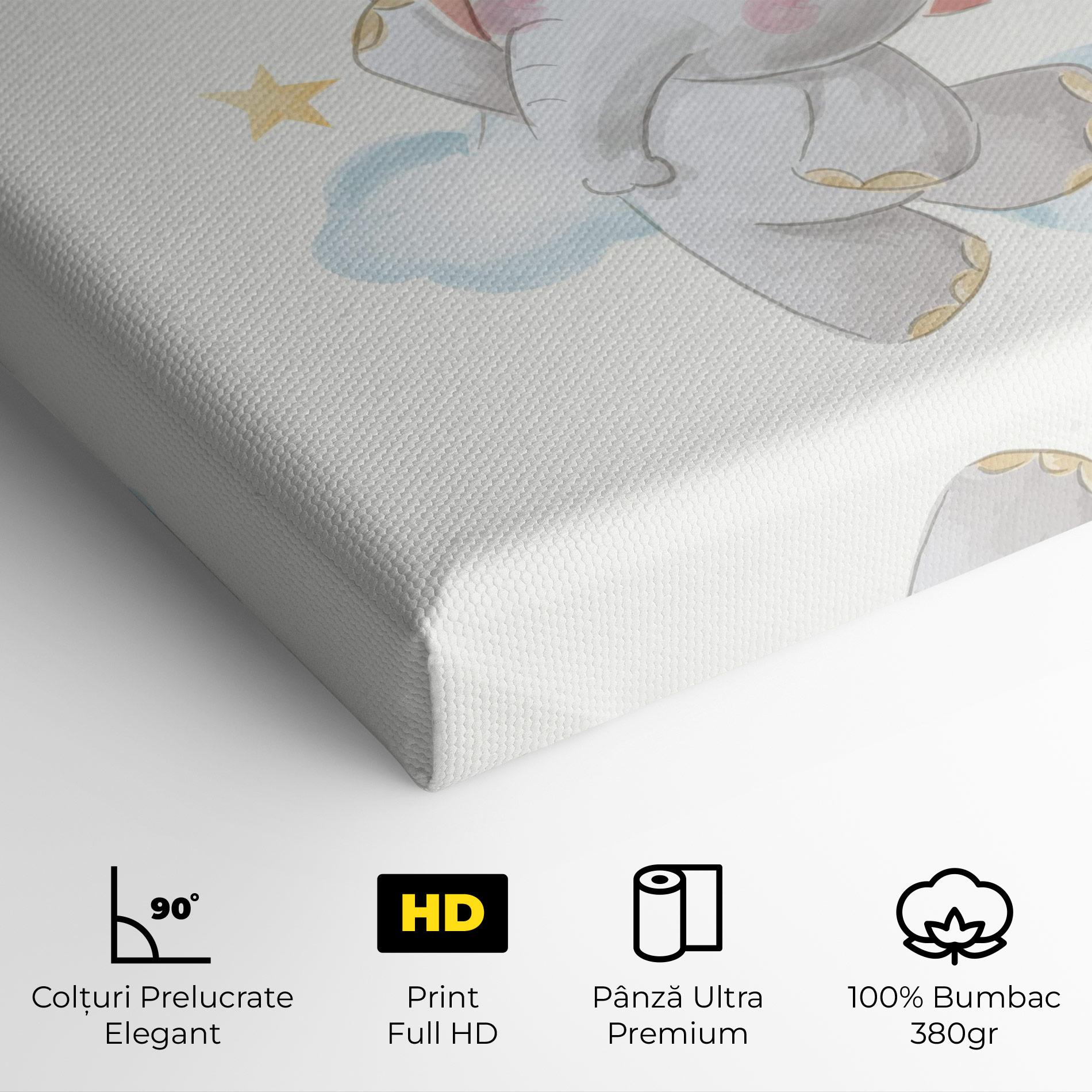 Tablou Canvas Elephant Flying mockup 4