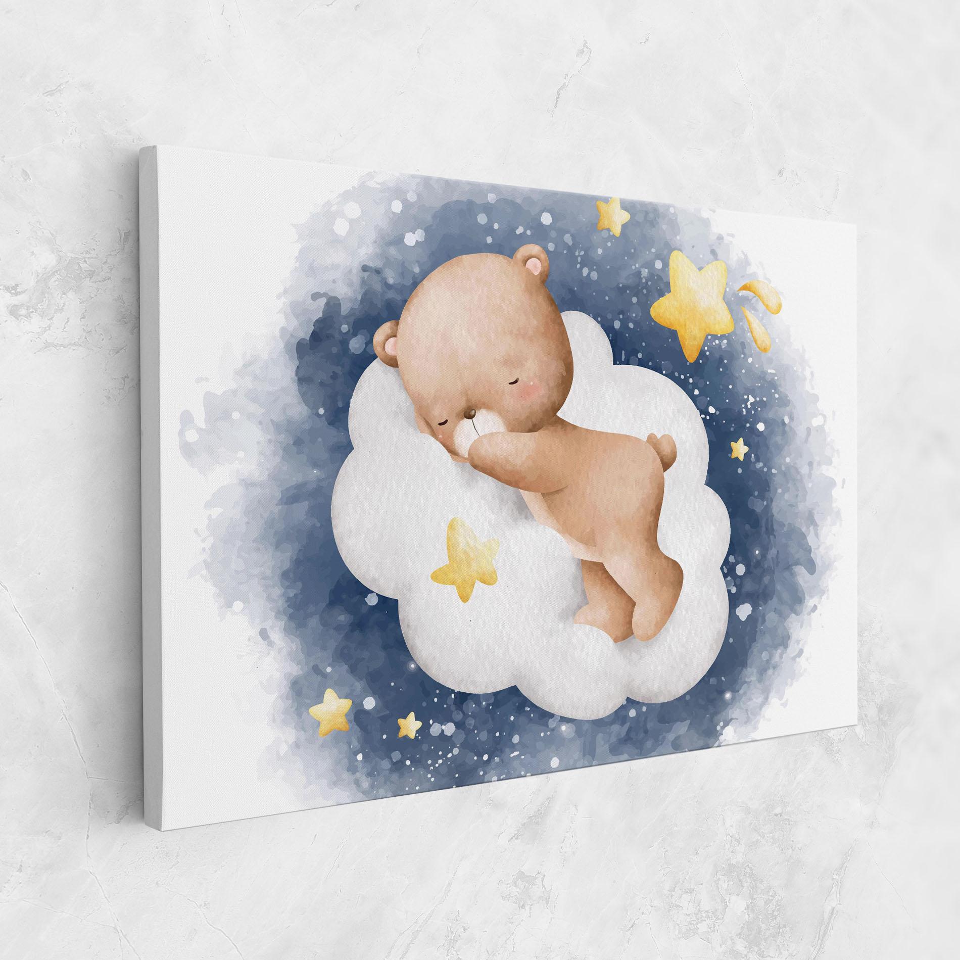 Tablou Canvas Bear Cloud Sleep mockup 1
