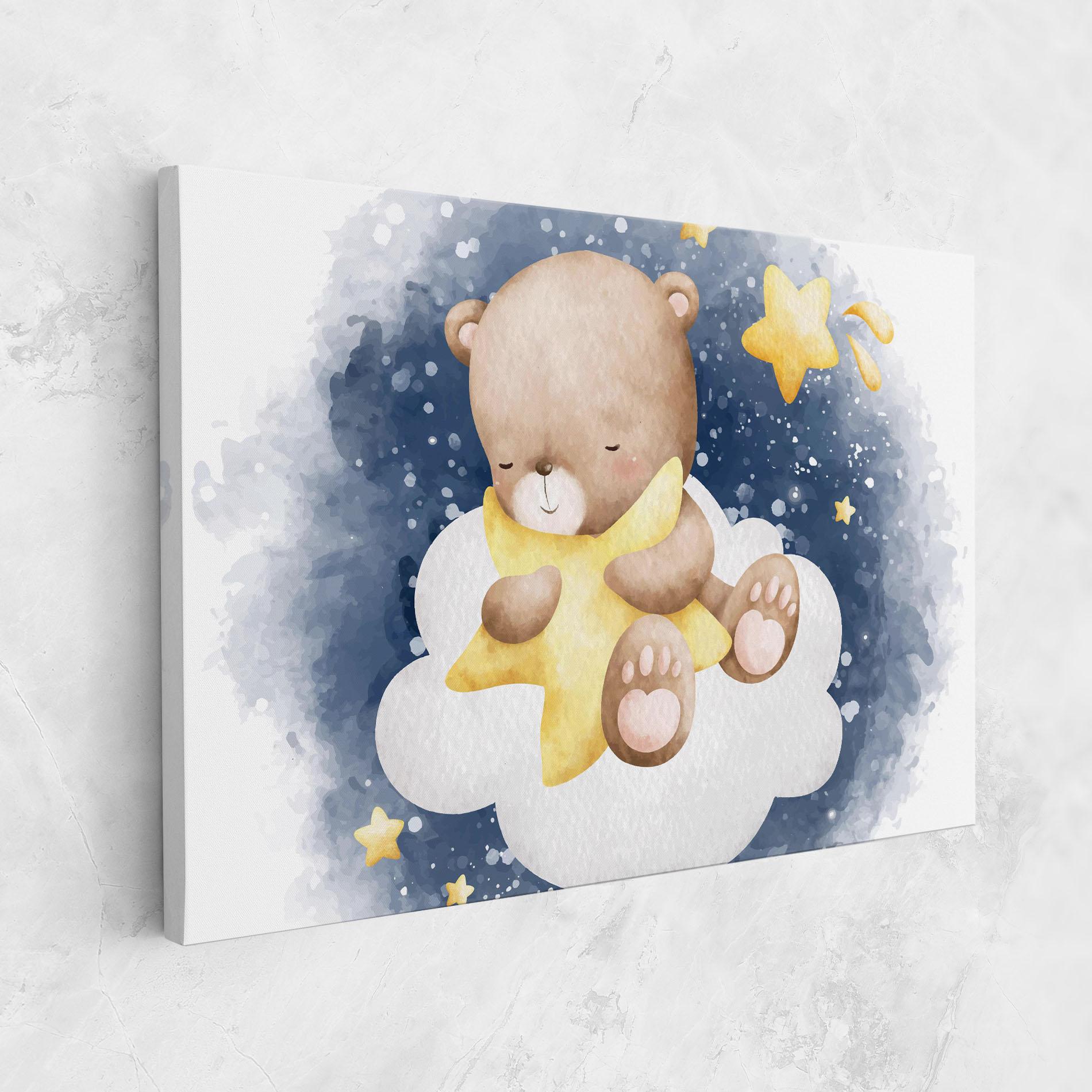 Tablou Canvas Bear Cloud Star mockup 1