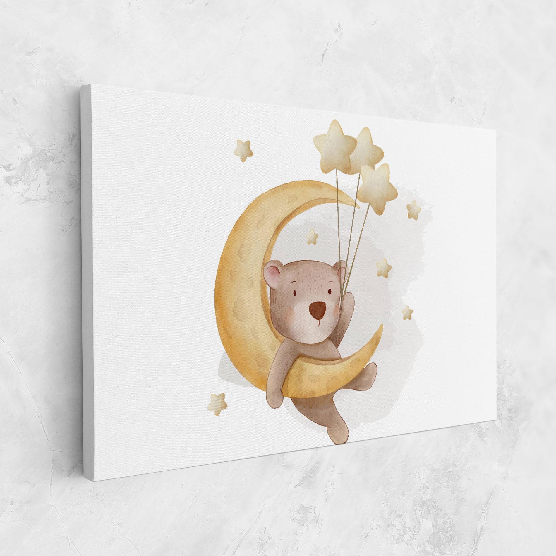 Tablou Canvas Bear Moon mockup 1