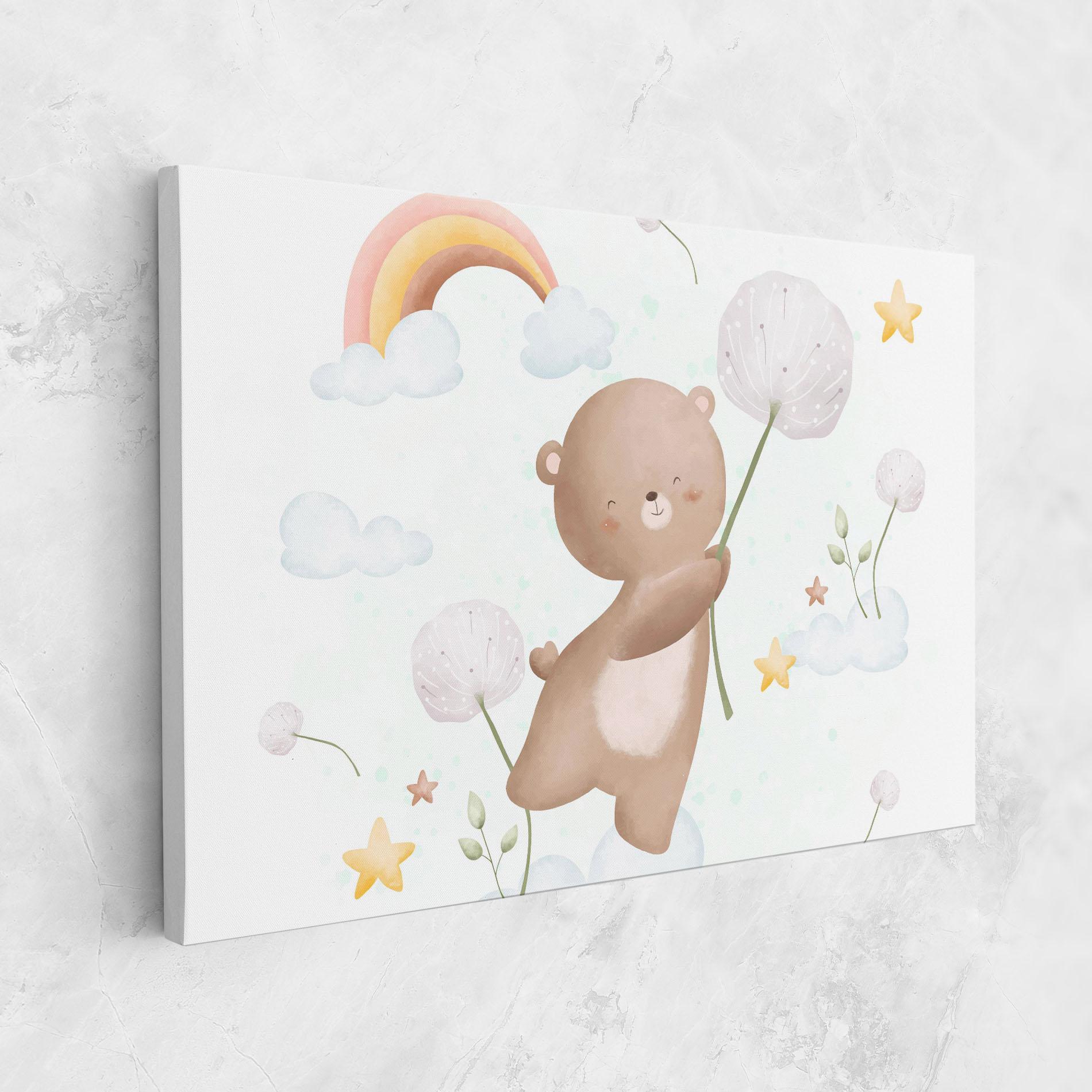 Tablou Canvas Bear Rainbow Art mockup 1