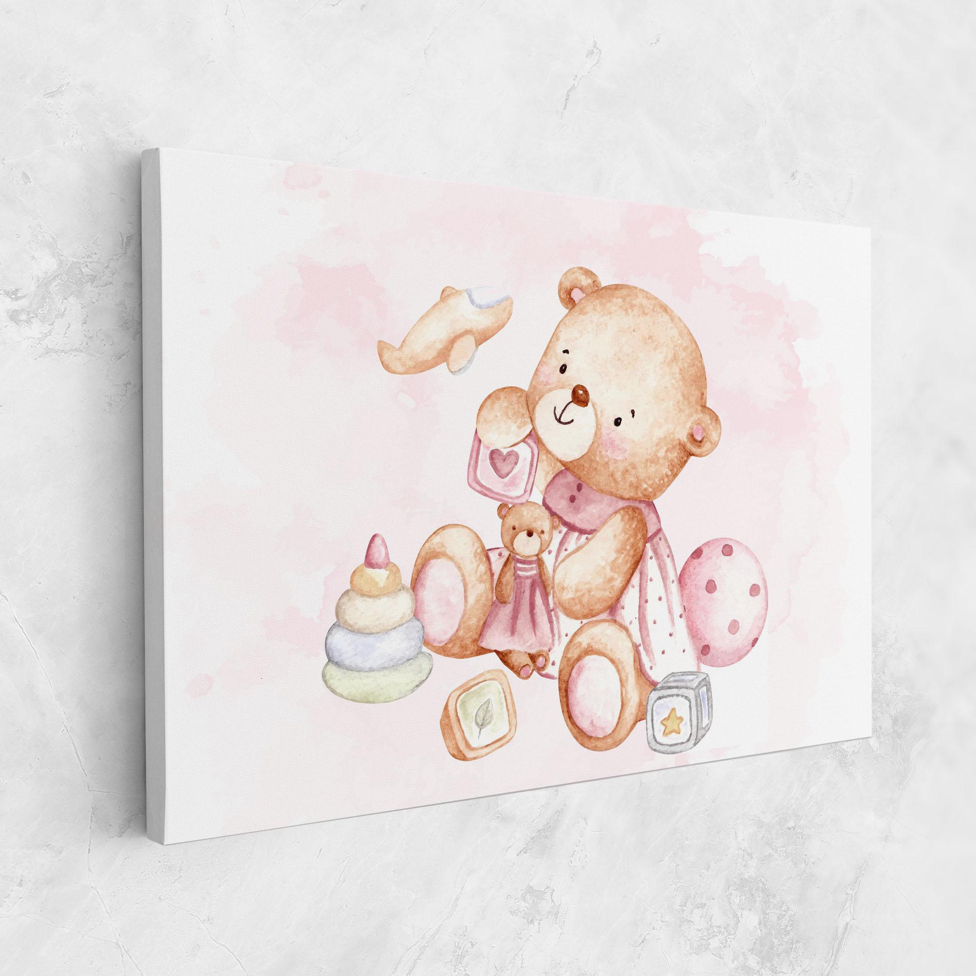 Tablou Canvas Bear With Toys mockup 1