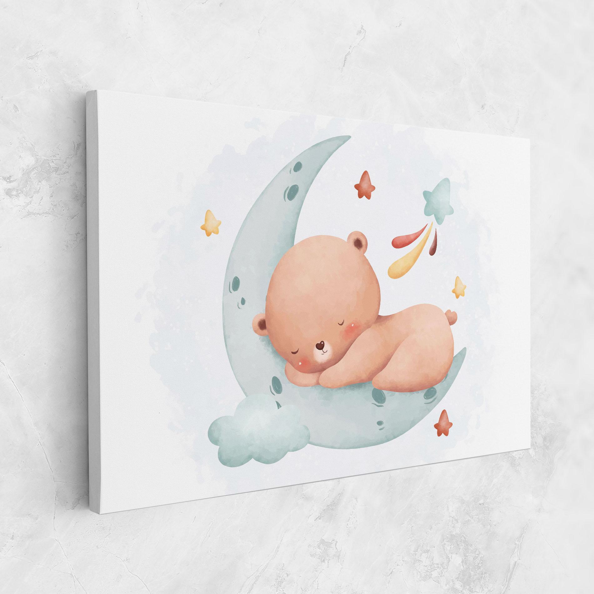Tablou Canvas Blue Moon Bear mockup 1