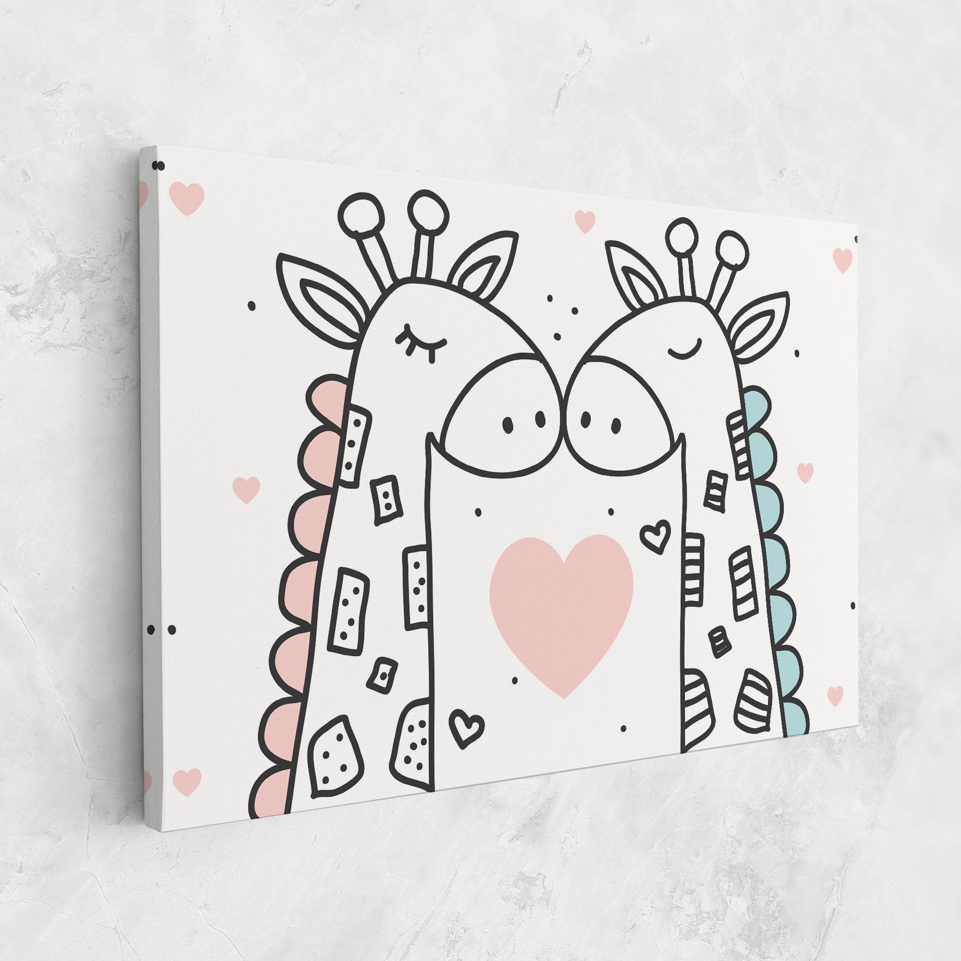 Tablou Canvas Giraffe Couple mockup 1
