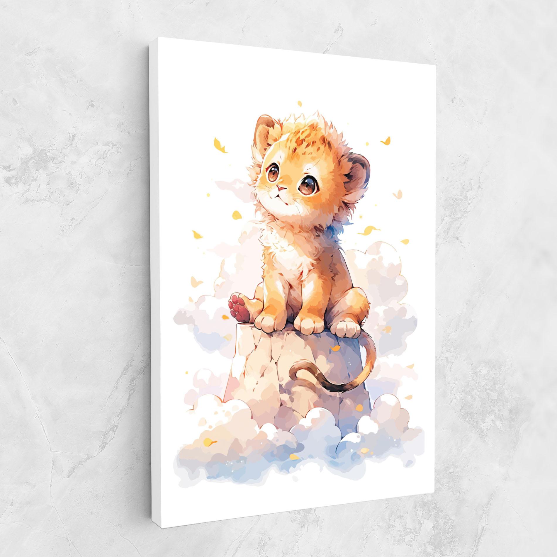 Tablou Canvas Cute Cloud Lion mockup 1