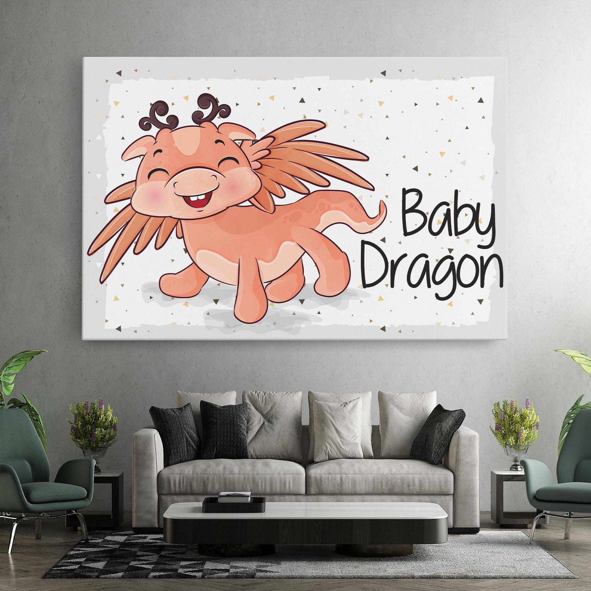 Tablou Canvas Baby Cute Dragon mockup 7