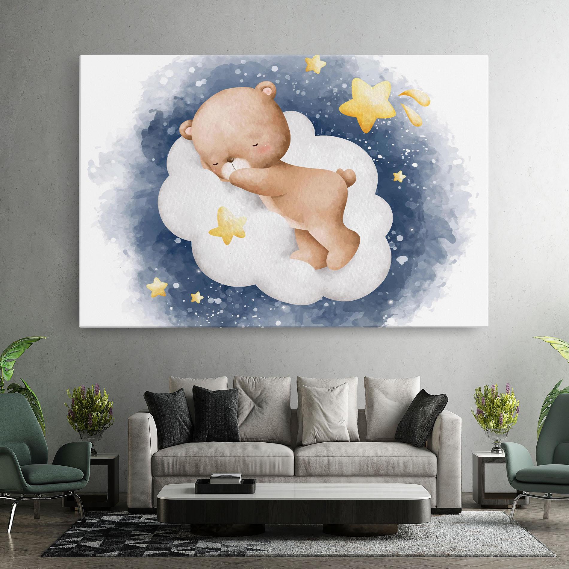 Tablou Canvas Bear Cloud Sleep mockup 7