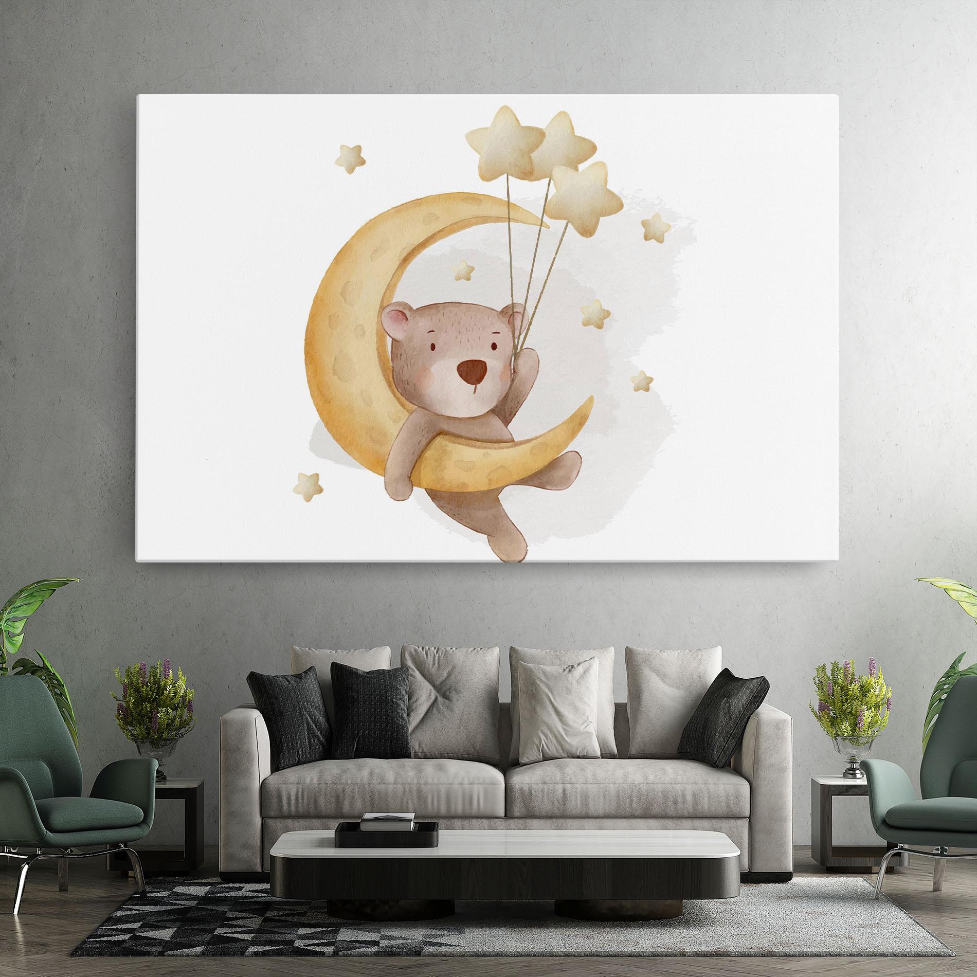 Tablou Canvas Bear Moon mockup 7