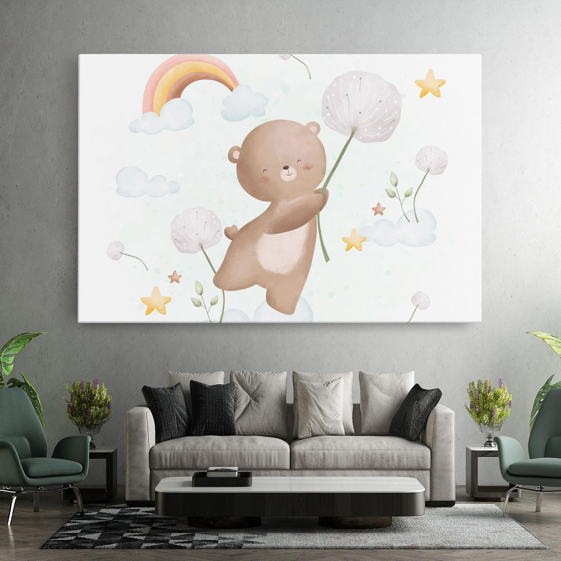 Tablou Canvas Bear Rainbow Art mockup 7