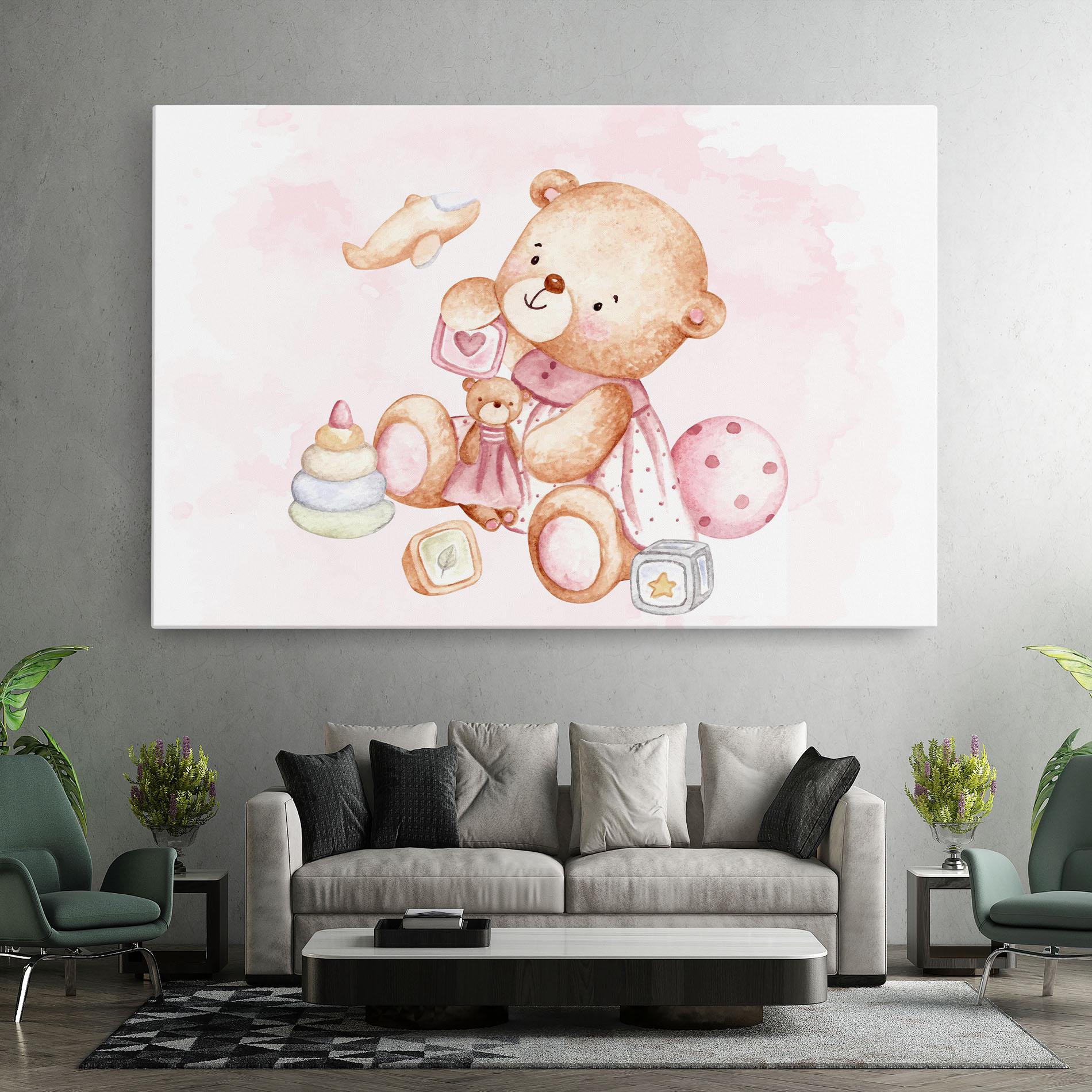 Tablou Canvas Bear With Toys mockup 7