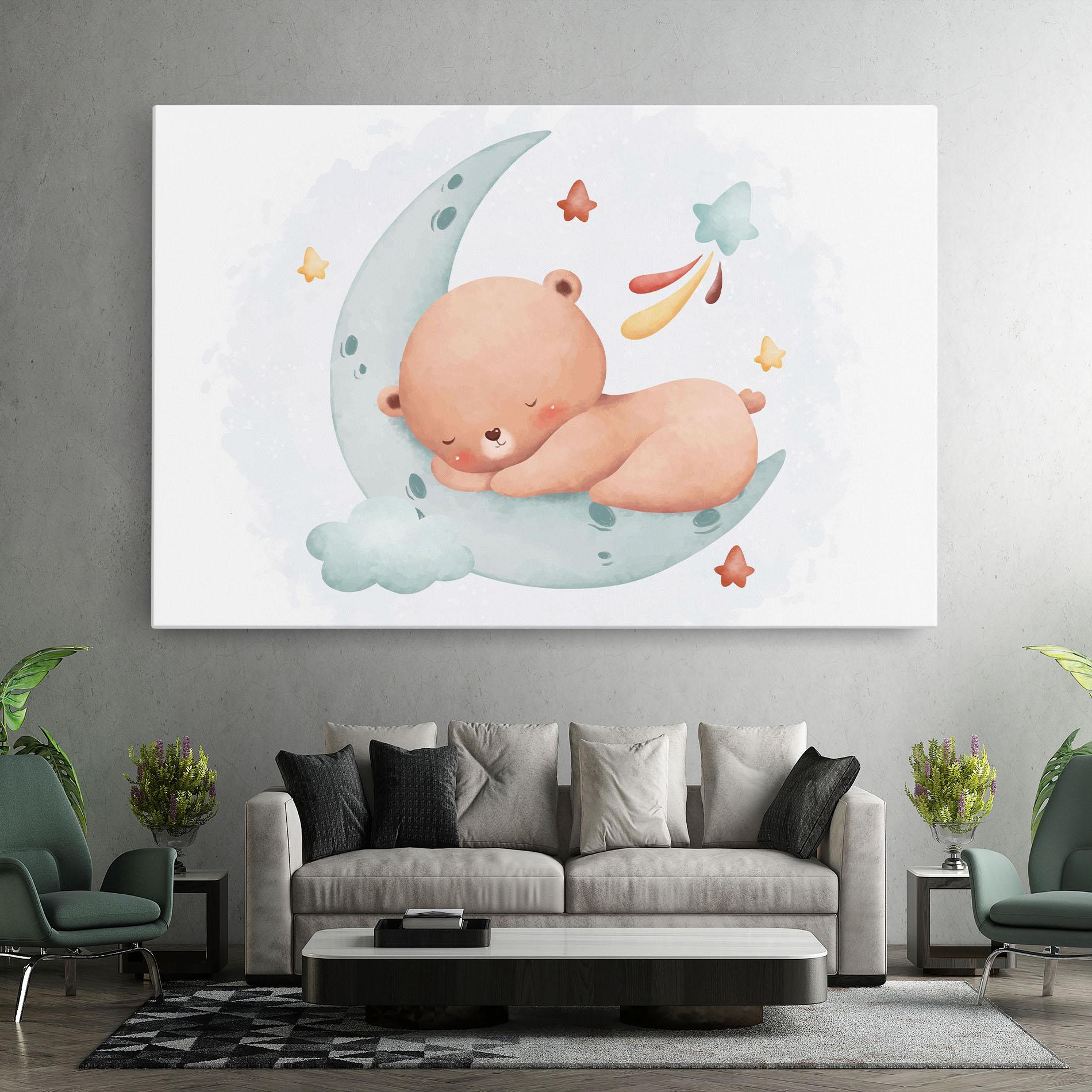 Tablou Canvas Blue Moon Bear mockup 7