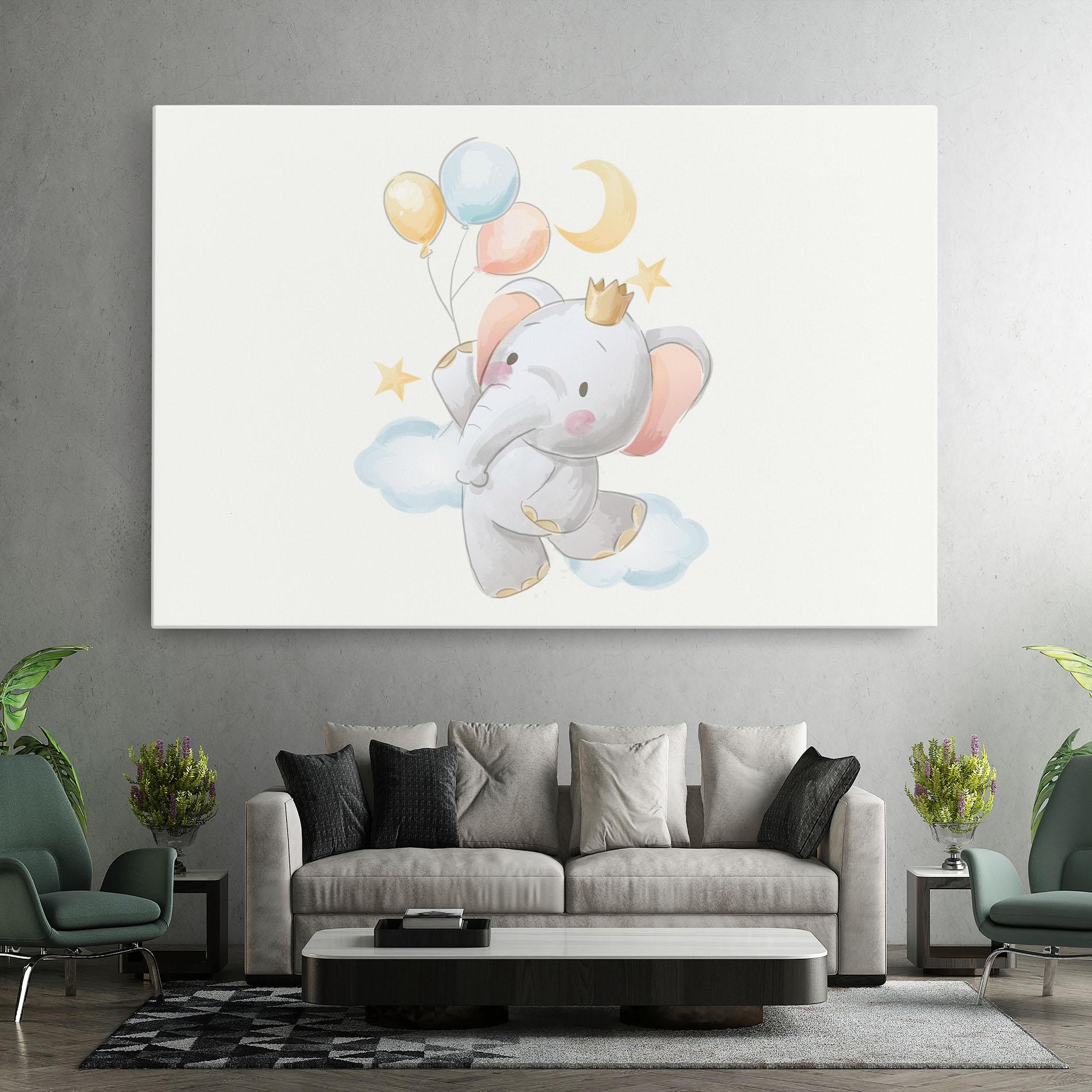 Tablou Canvas Elephant Flying mockup 7