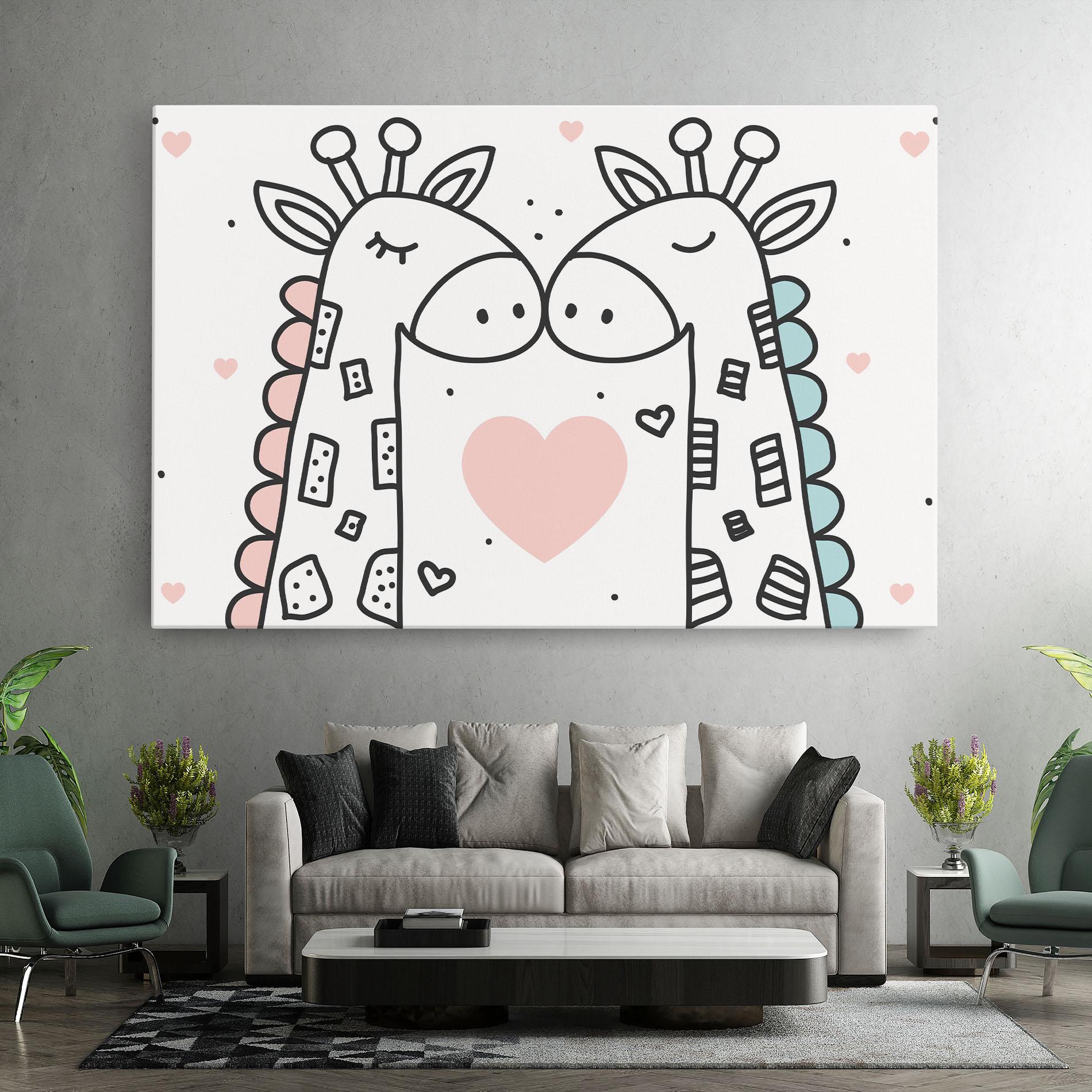 Tablou Canvas Giraffe Couple mockup 7