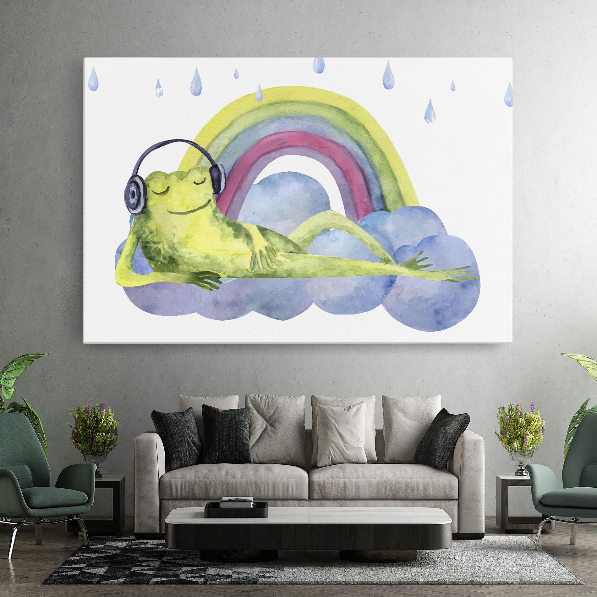 Tablou Canvas Rainbow Frog mockup 7