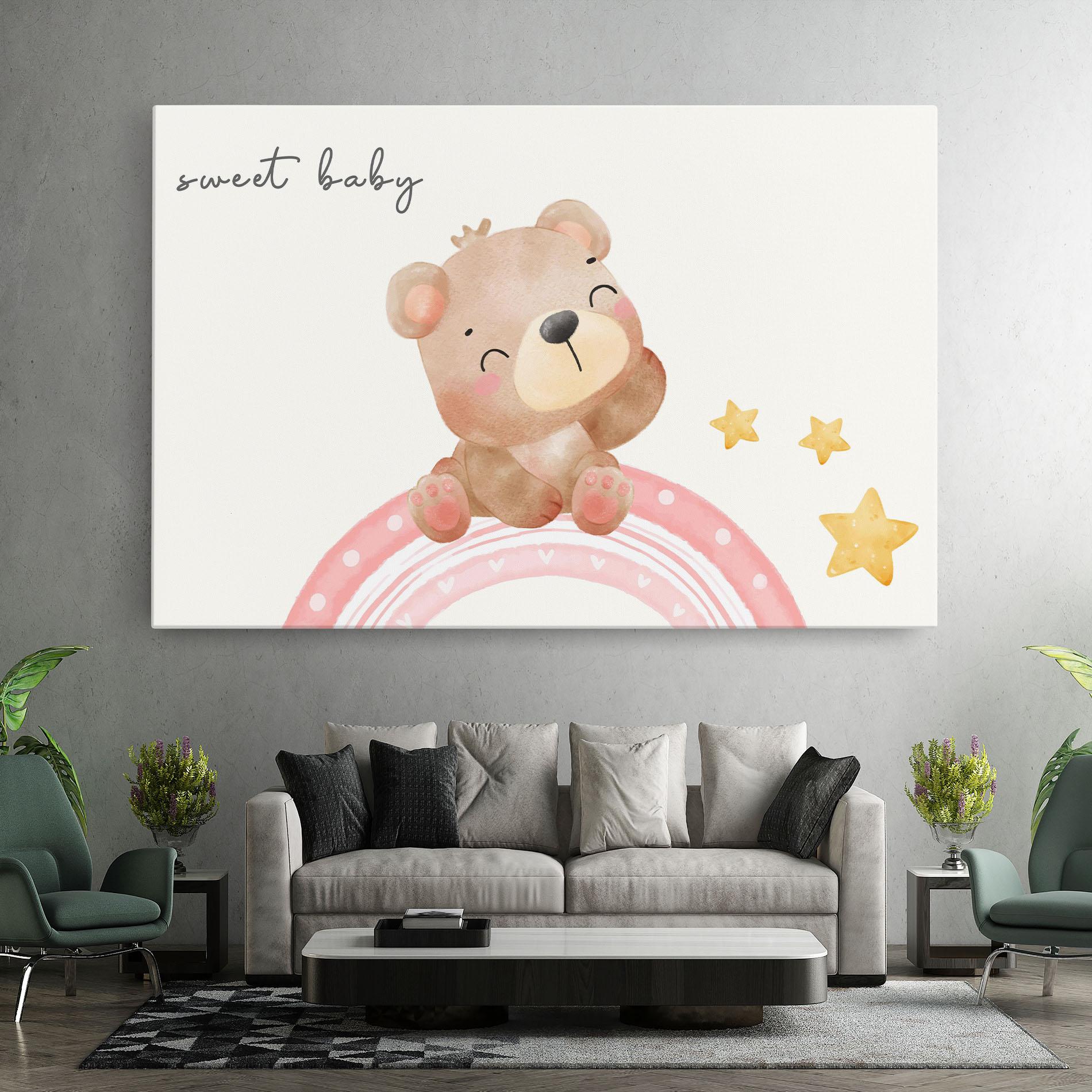 Tablou Canvas Sweet Baby Bear mockup 7