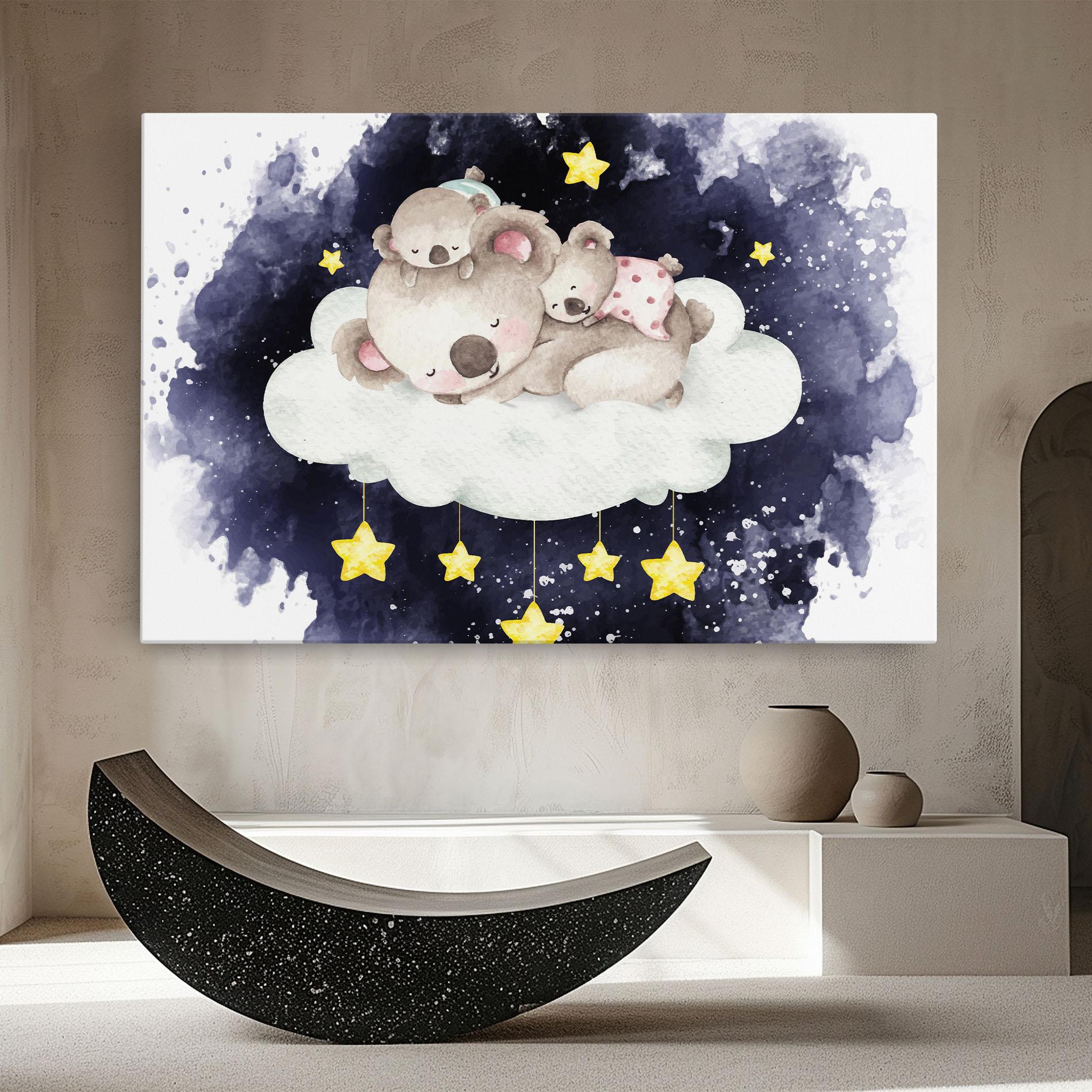 Tablou Canvas Baby Koala Sleeping mockup 8