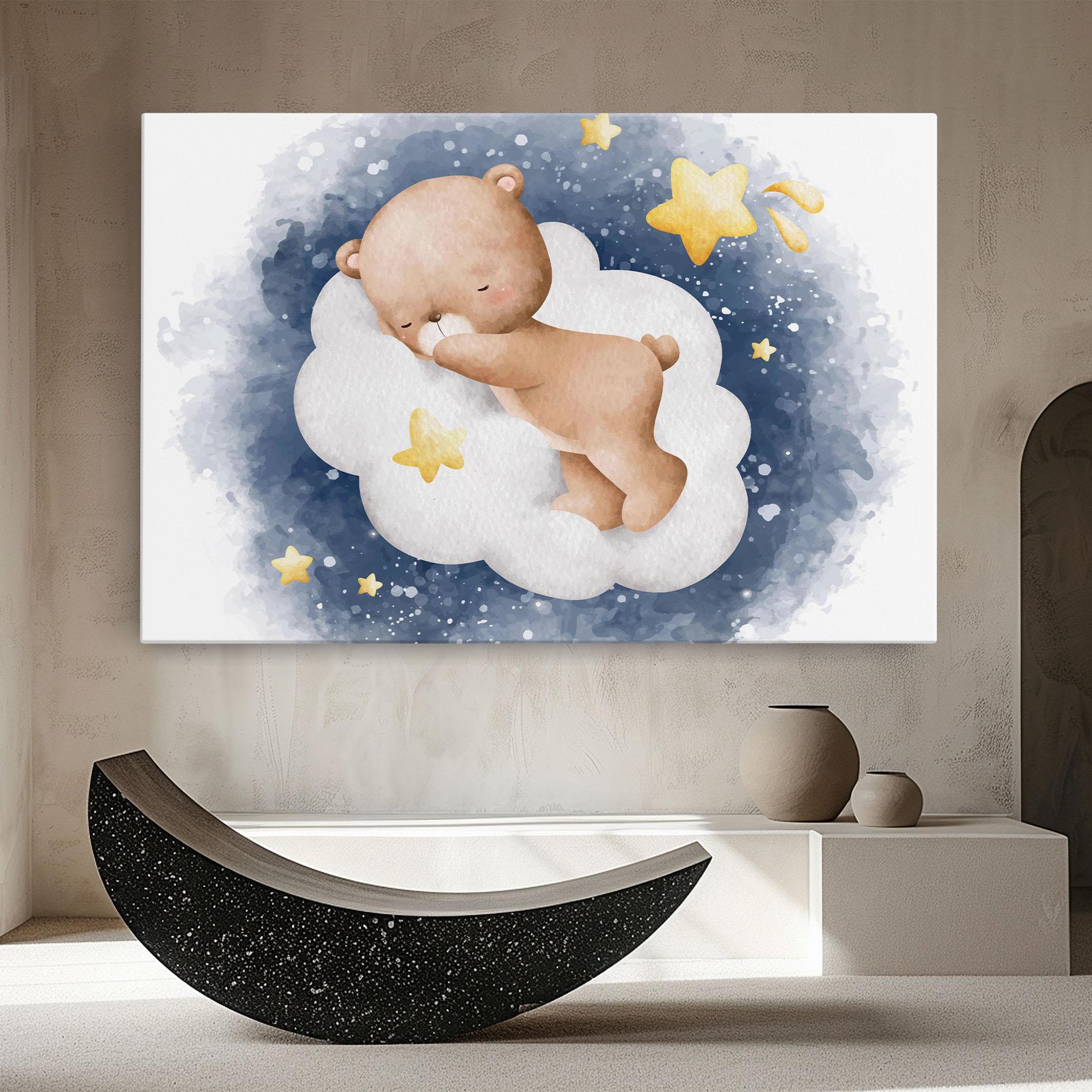 Tablou Canvas Bear Cloud Sleep mockup 8