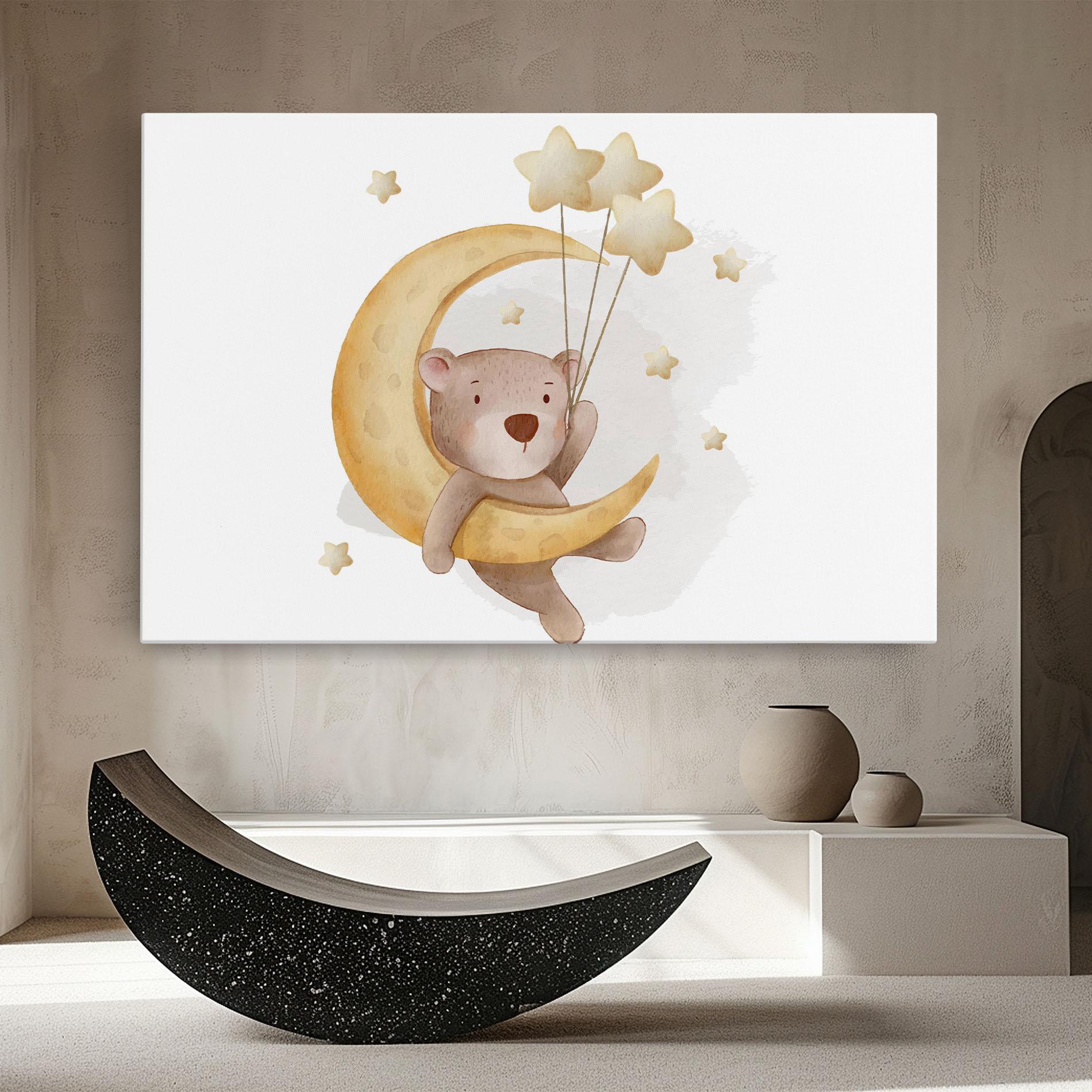 Tablou Canvas Bear Moon mockup 8