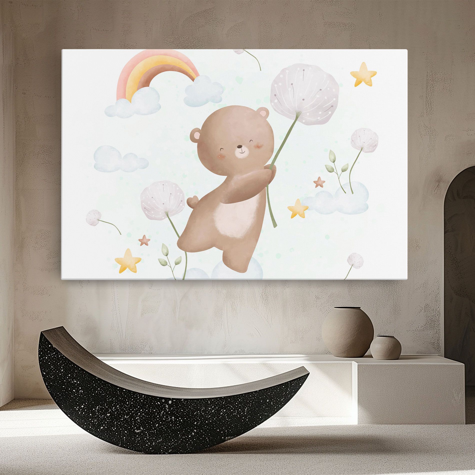 Bear Rainbow Art mockup 8
