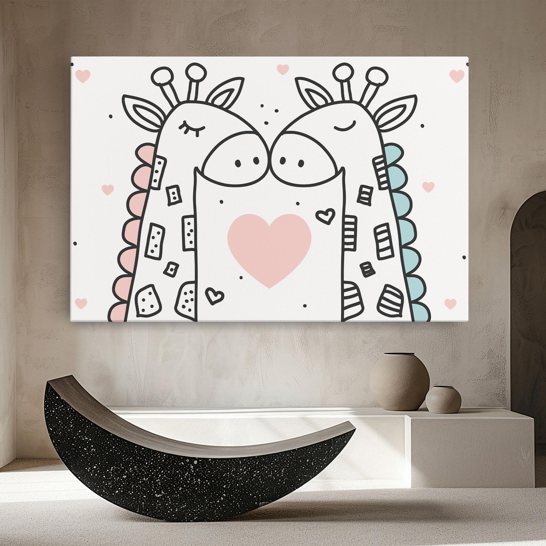 Tablou Canvas Giraffe Couple mockup 8