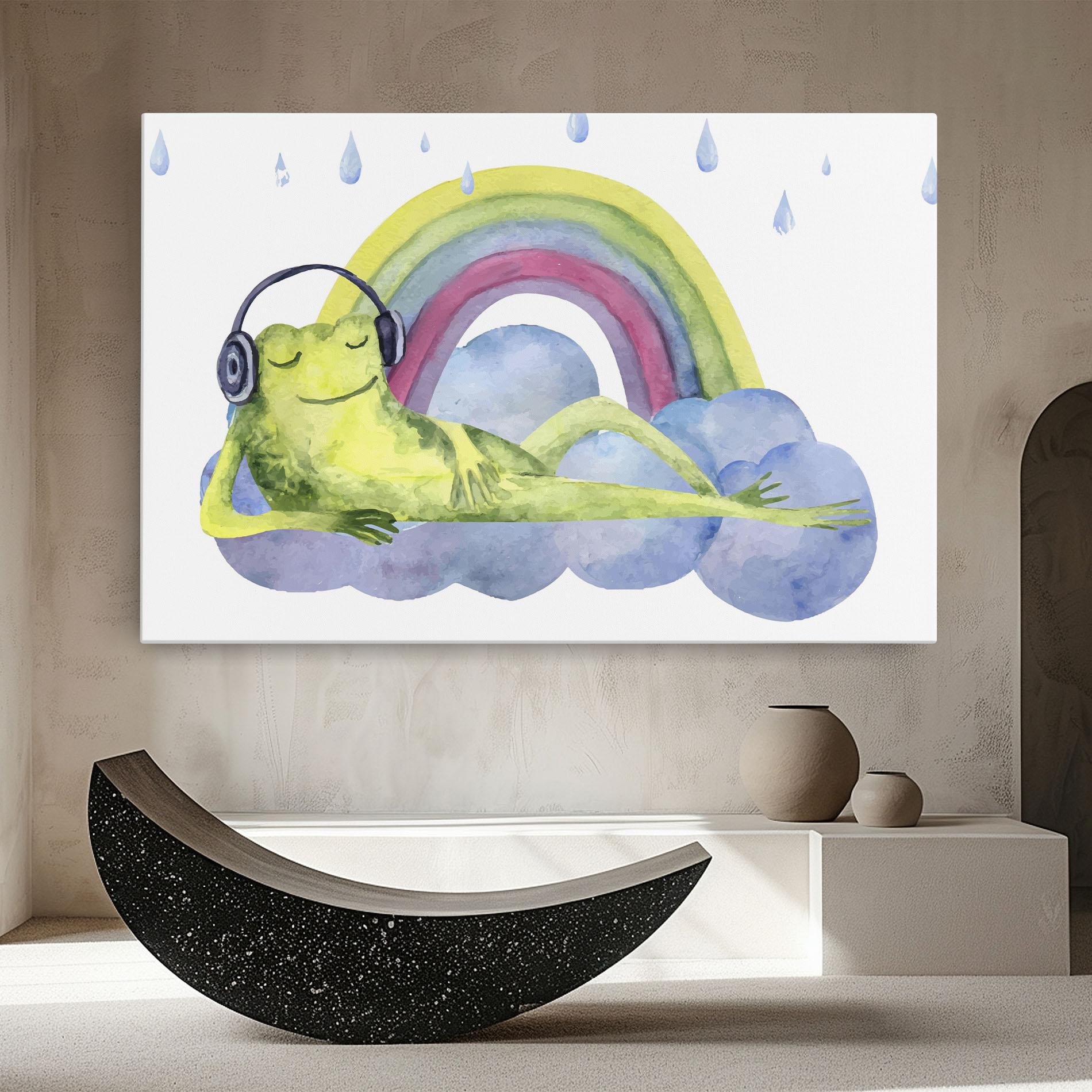 Tablou Canvas Rainbow Frog mockup 8