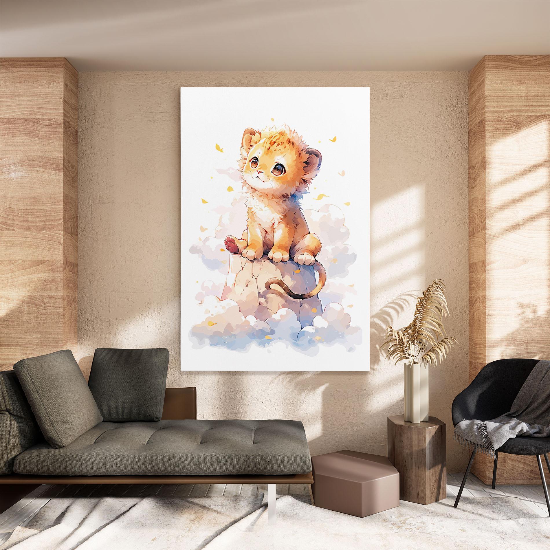 Tablou Canvas Cute Cloud Lion mockup 8