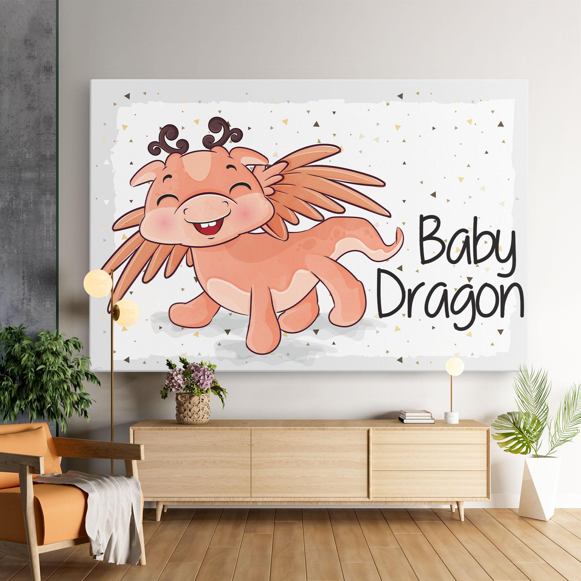Tablou Canvas Baby Cute Dragon mockup 9