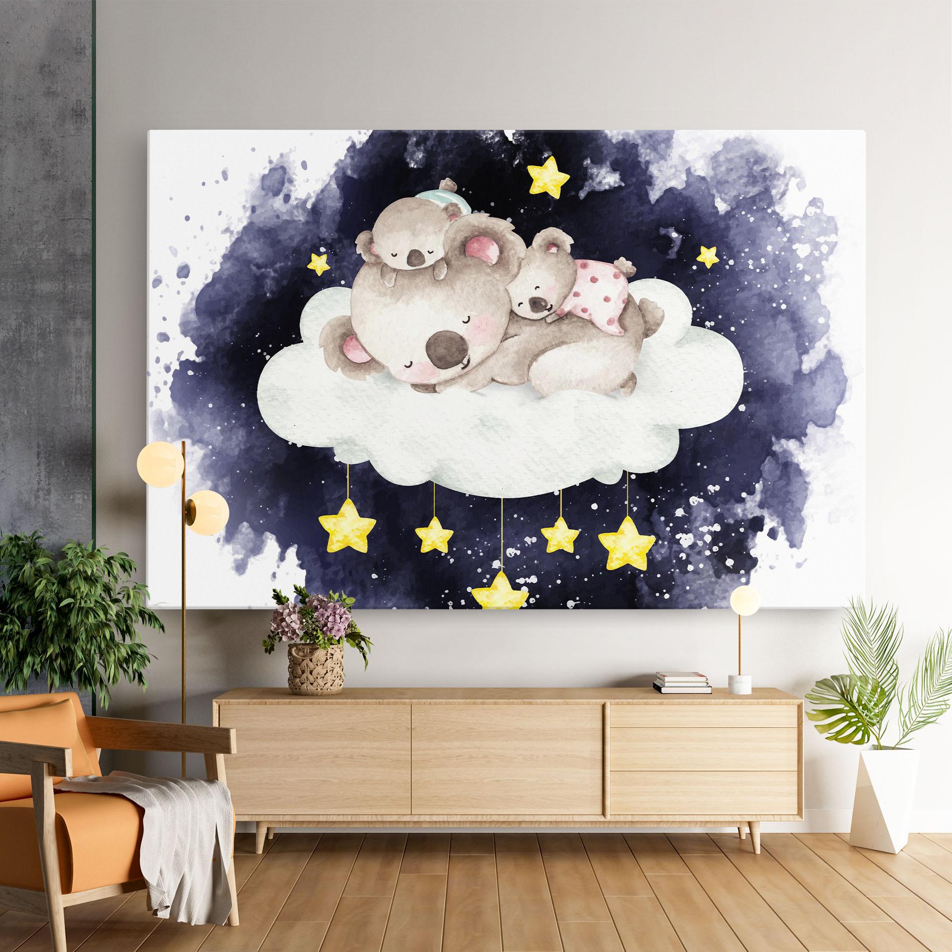 Tablou Canvas Baby Koala Sleeping mockup 9
