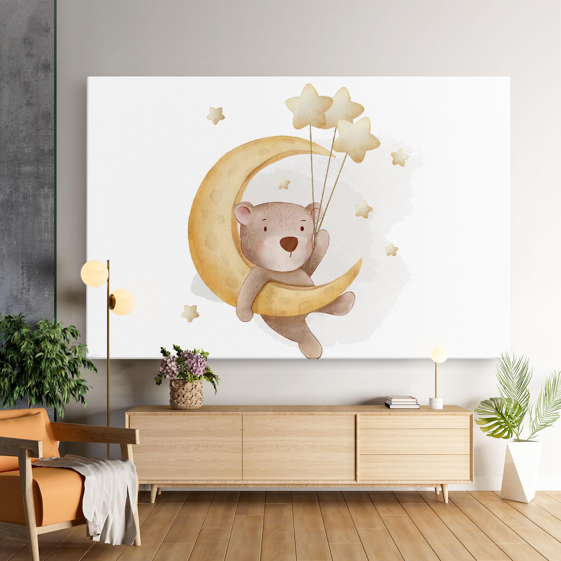 Tablou Canvas Bear Moon mockup 9