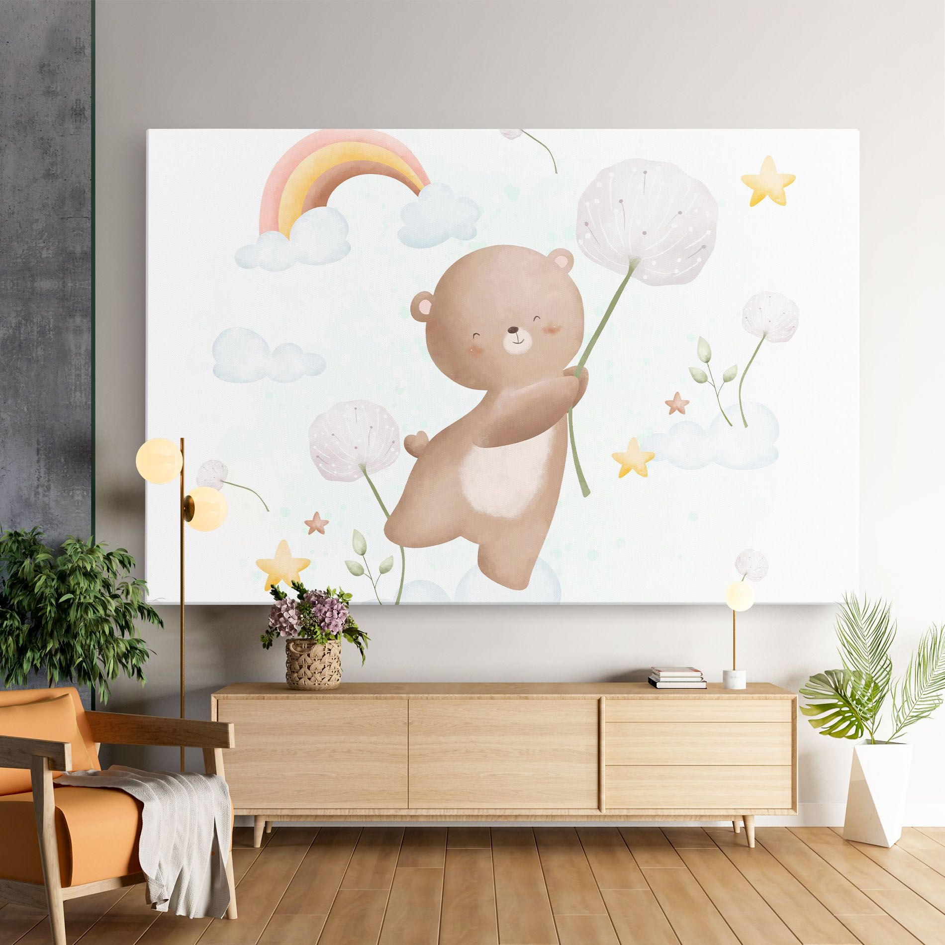 Bear Rainbow Art mockup 9