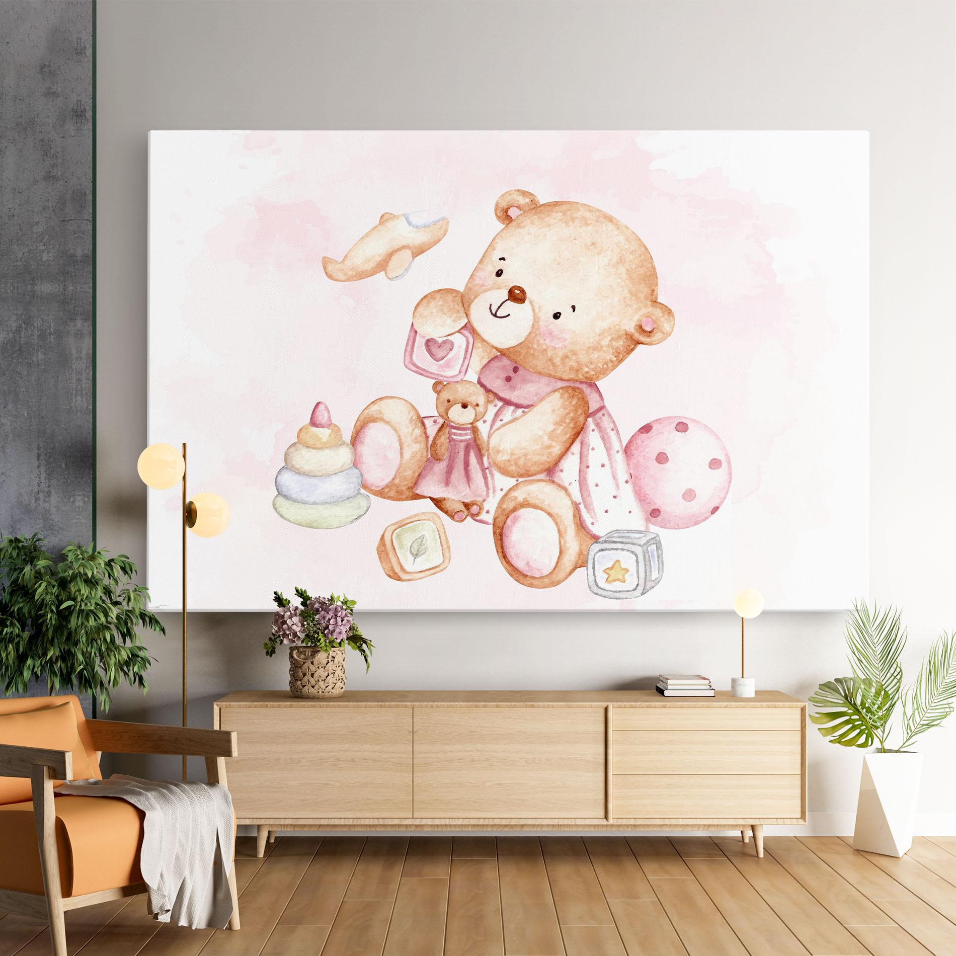 Tablou Canvas Bear With Toys mockup 9