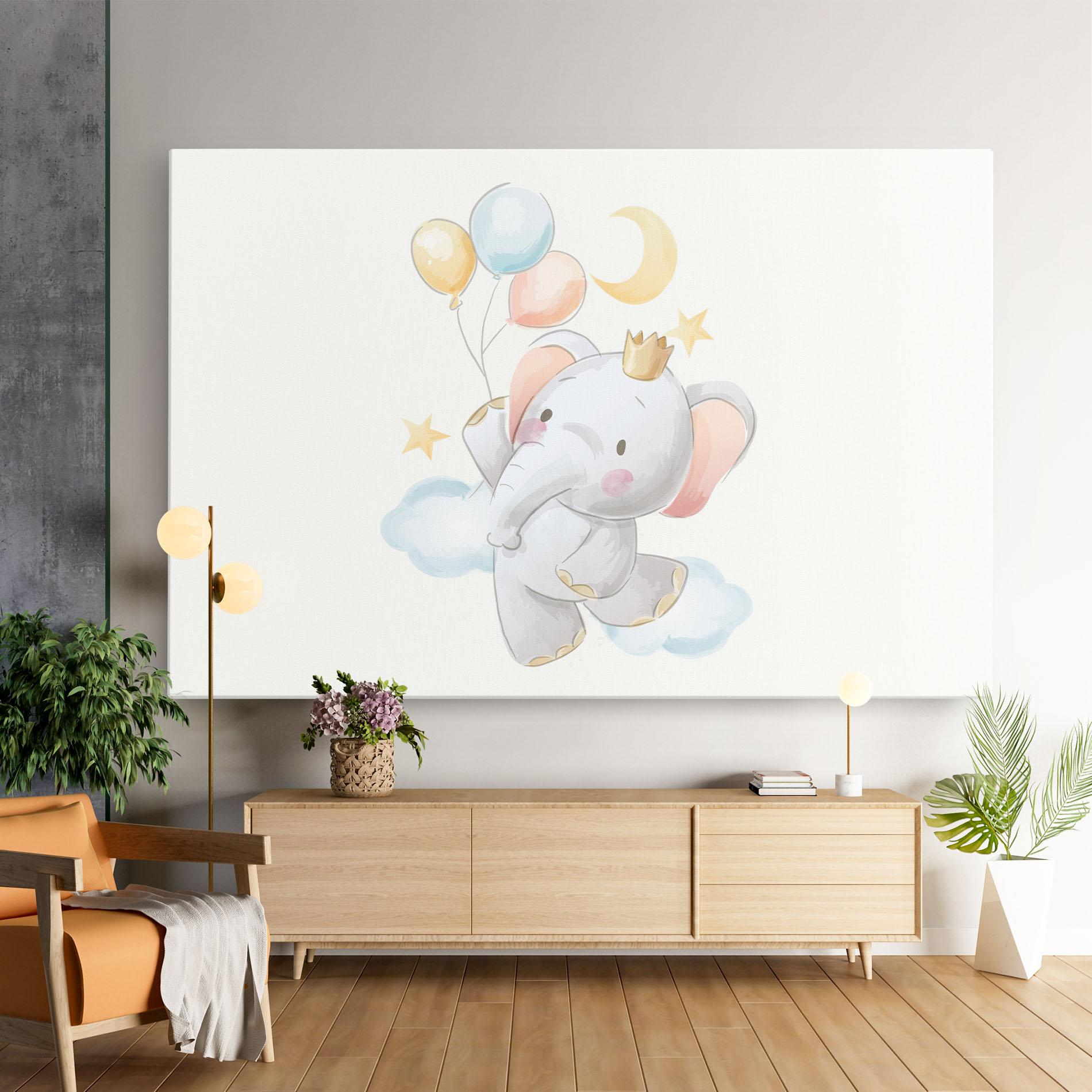 Tablou Canvas Elephant Flying mockup 9