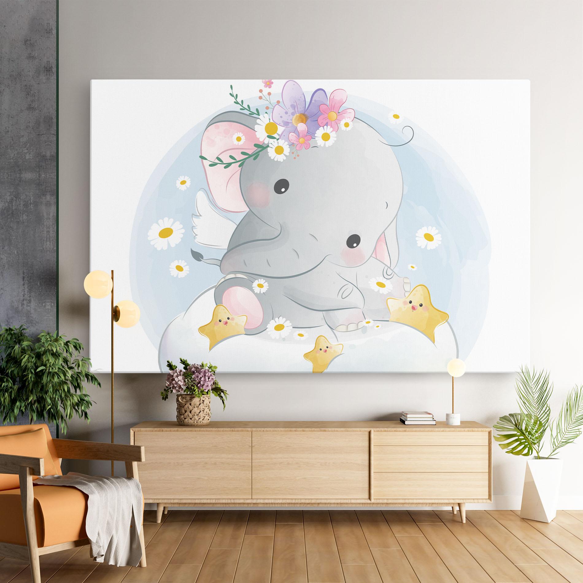Tablou Canvas Elephant Stars mockup 9