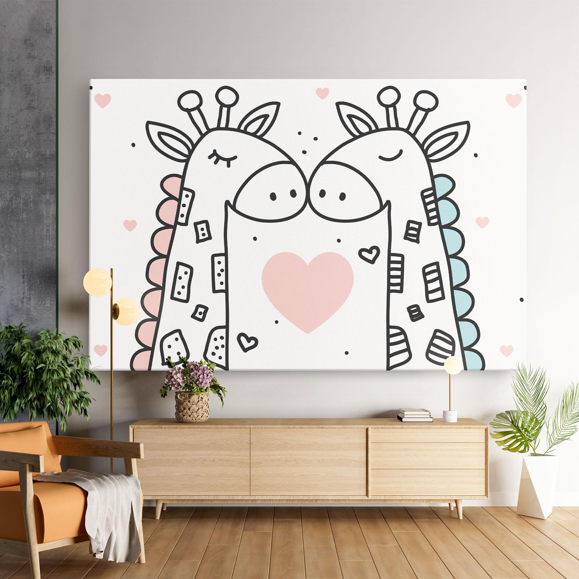 Tablou Canvas Giraffe Couple mockup 9