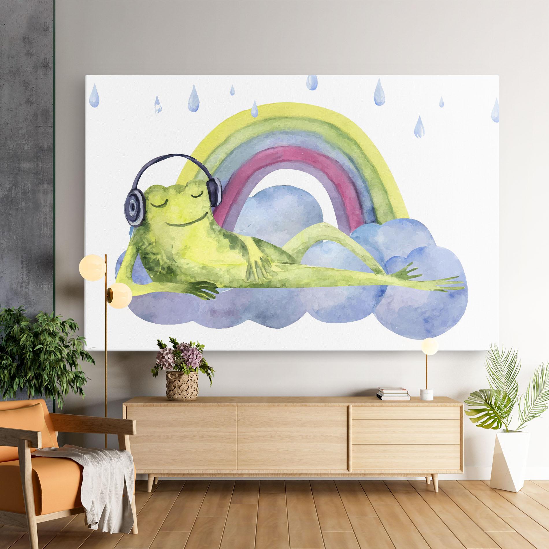 Tablou Canvas Rainbow Frog mockup 9