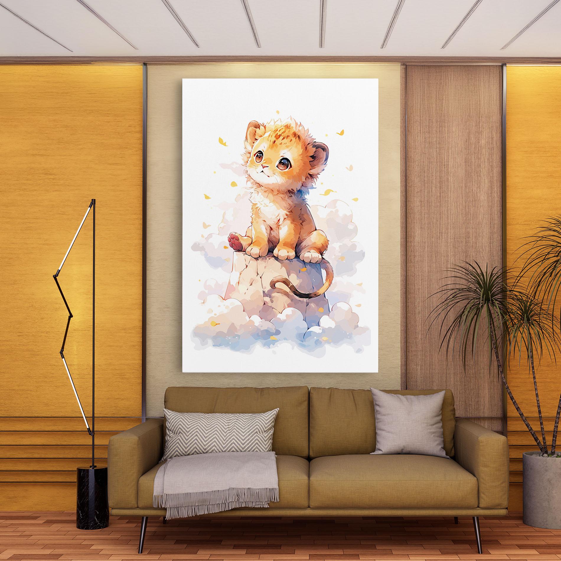 Tablou Canvas Cute Cloud Lion mockup 9
