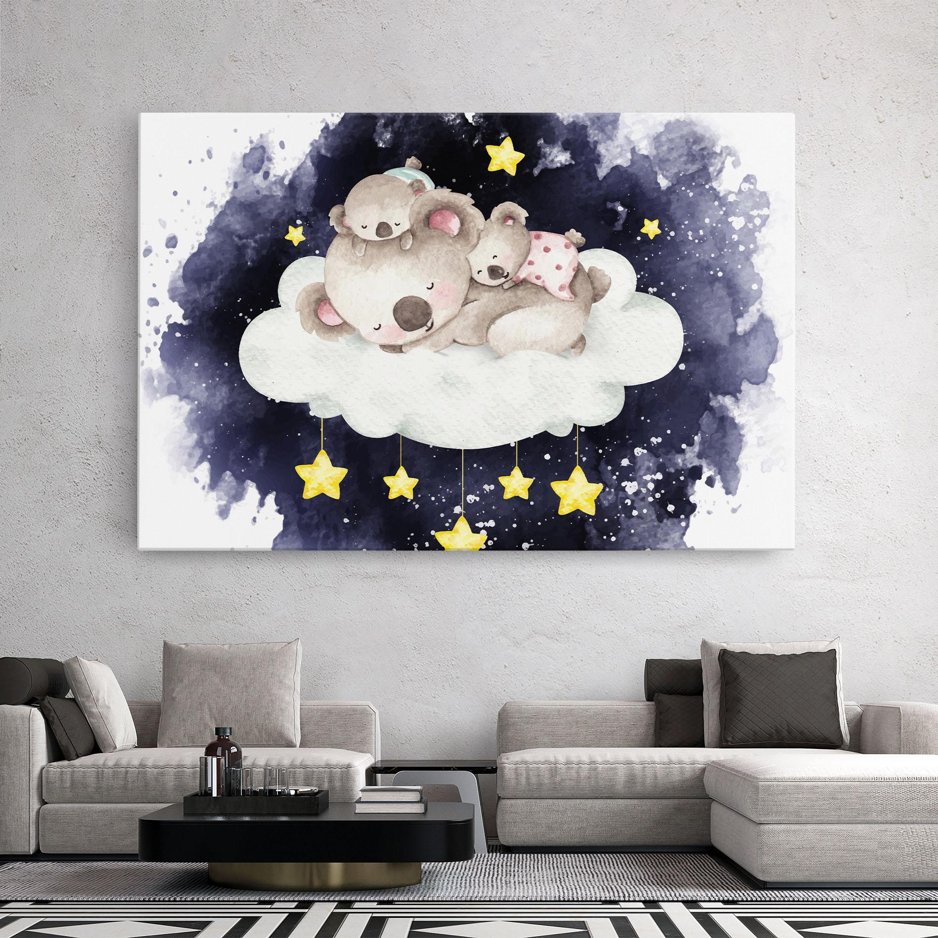 Tablou Canvas Baby Koala Sleeping mockup 2