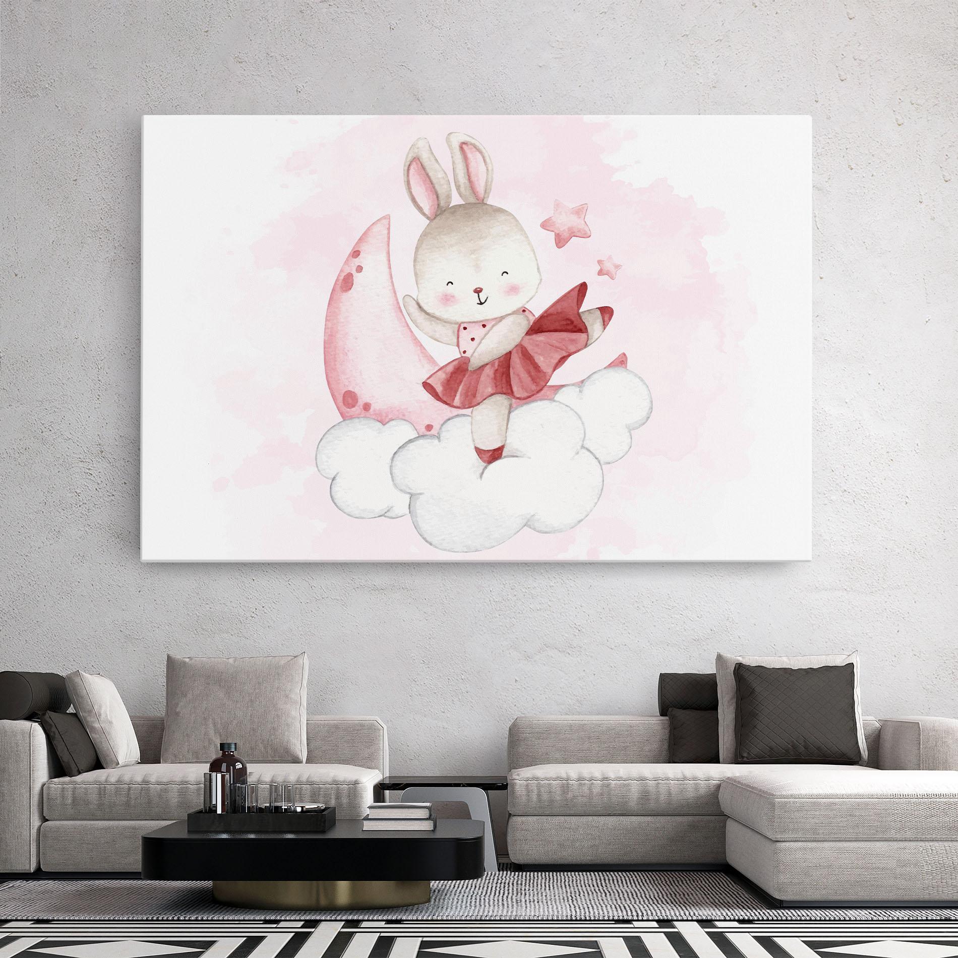 Tablou Canvas Ballerina Rabbit mockup 2