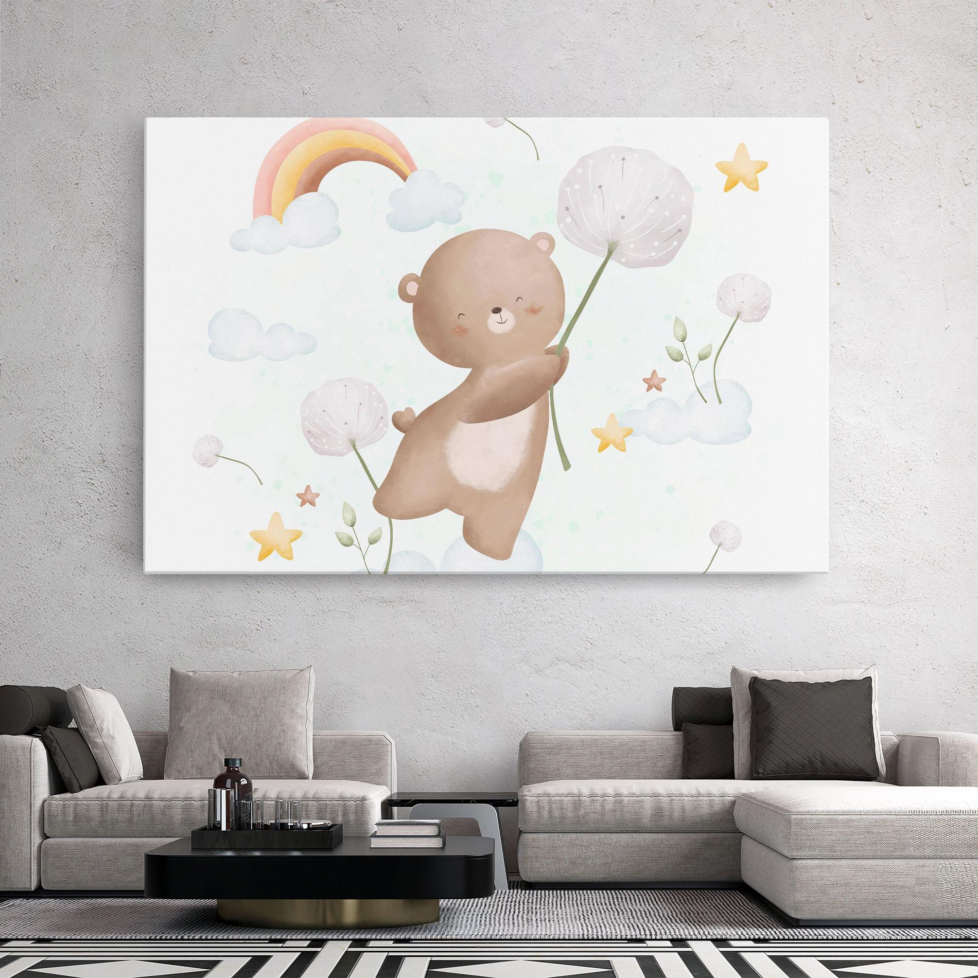 Tablou Canvas Bear Rainbow Art mockup 2