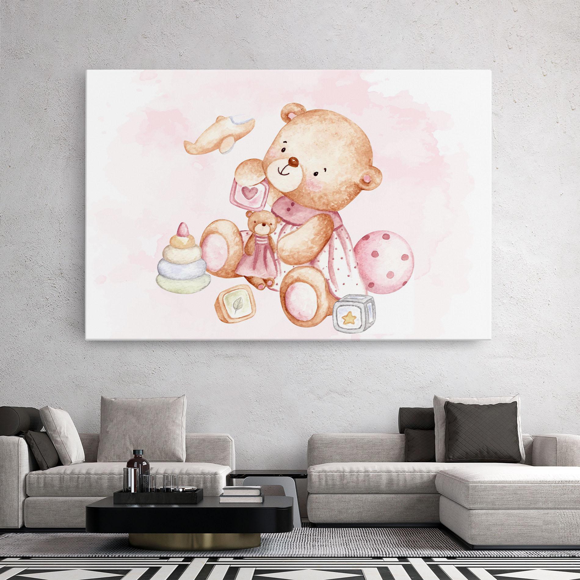 Tablou Canvas Bear With Toys mockup 2
