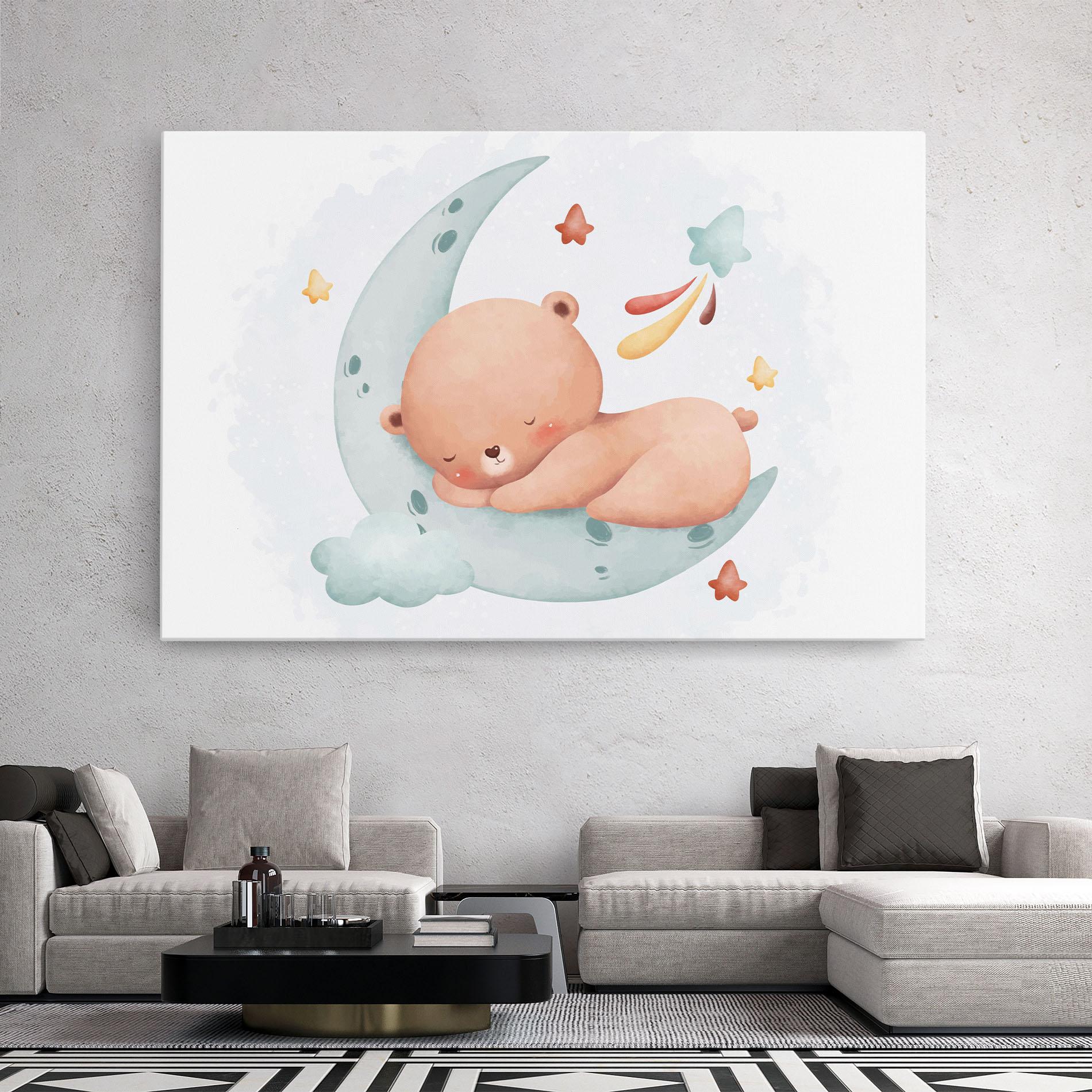 Tablou Canvas Blue Moon Bear mockup 2