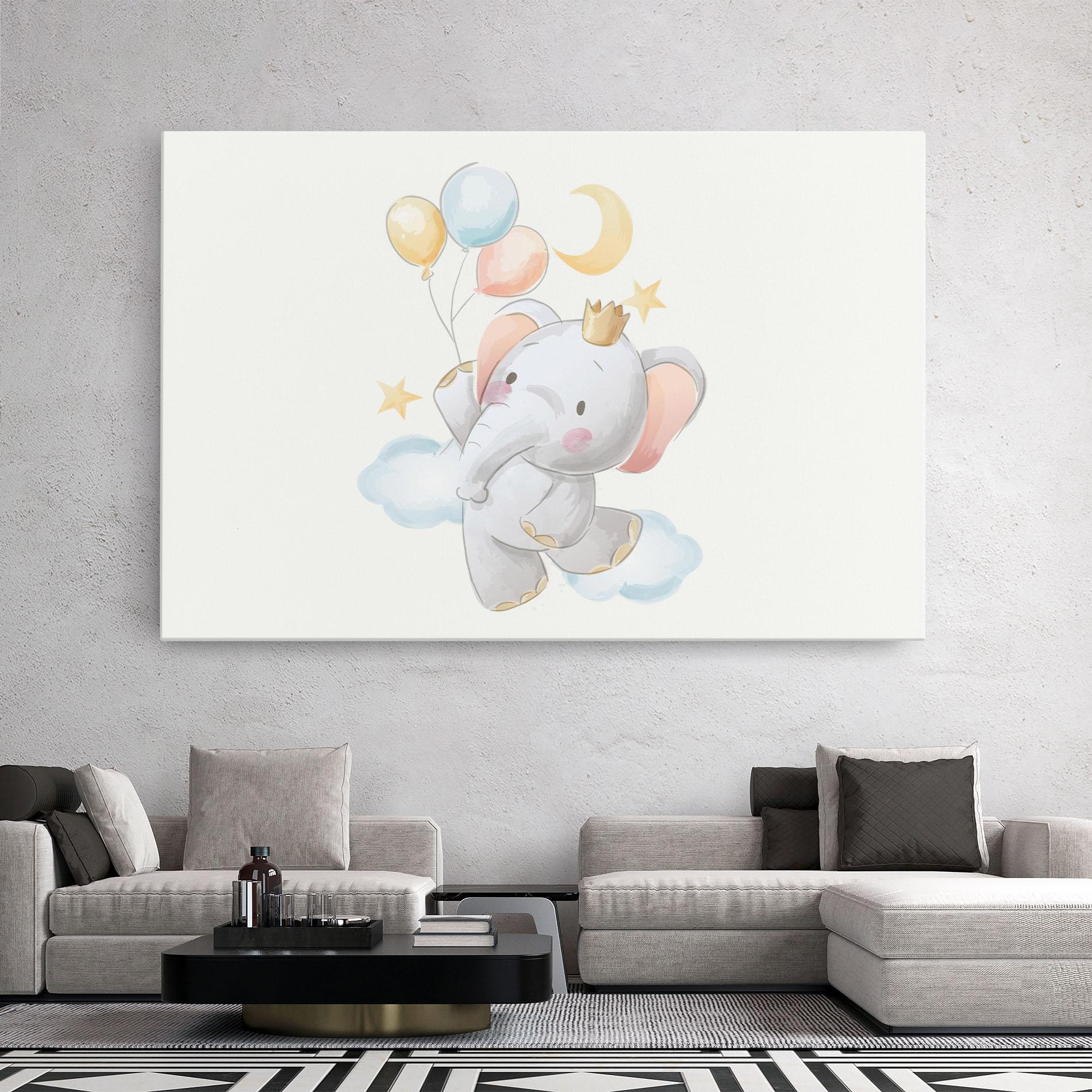 Tablou Canvas Elephant Flying mockup 2